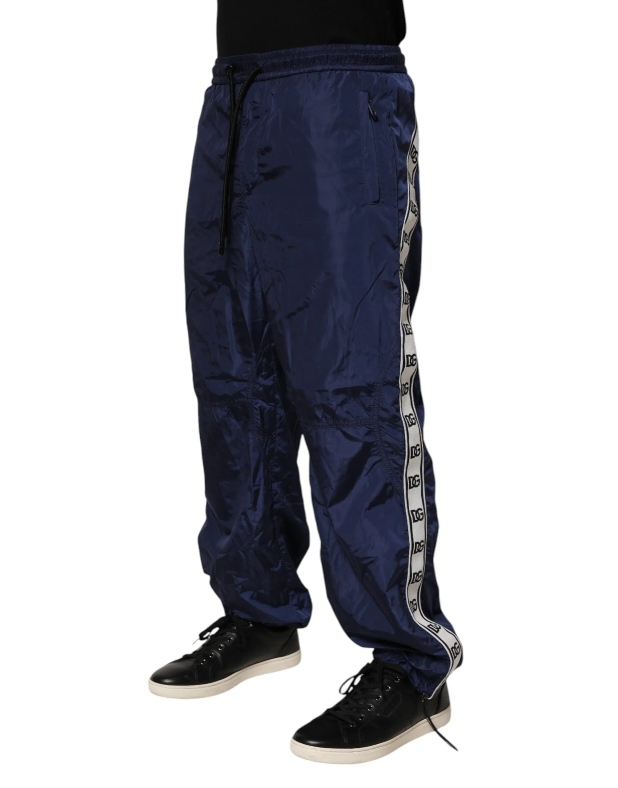 Dolce & Gabbana Blue Nylon Straight Jogger Sweatpants Pants sold by Siebentaschen product image thumbnail 3