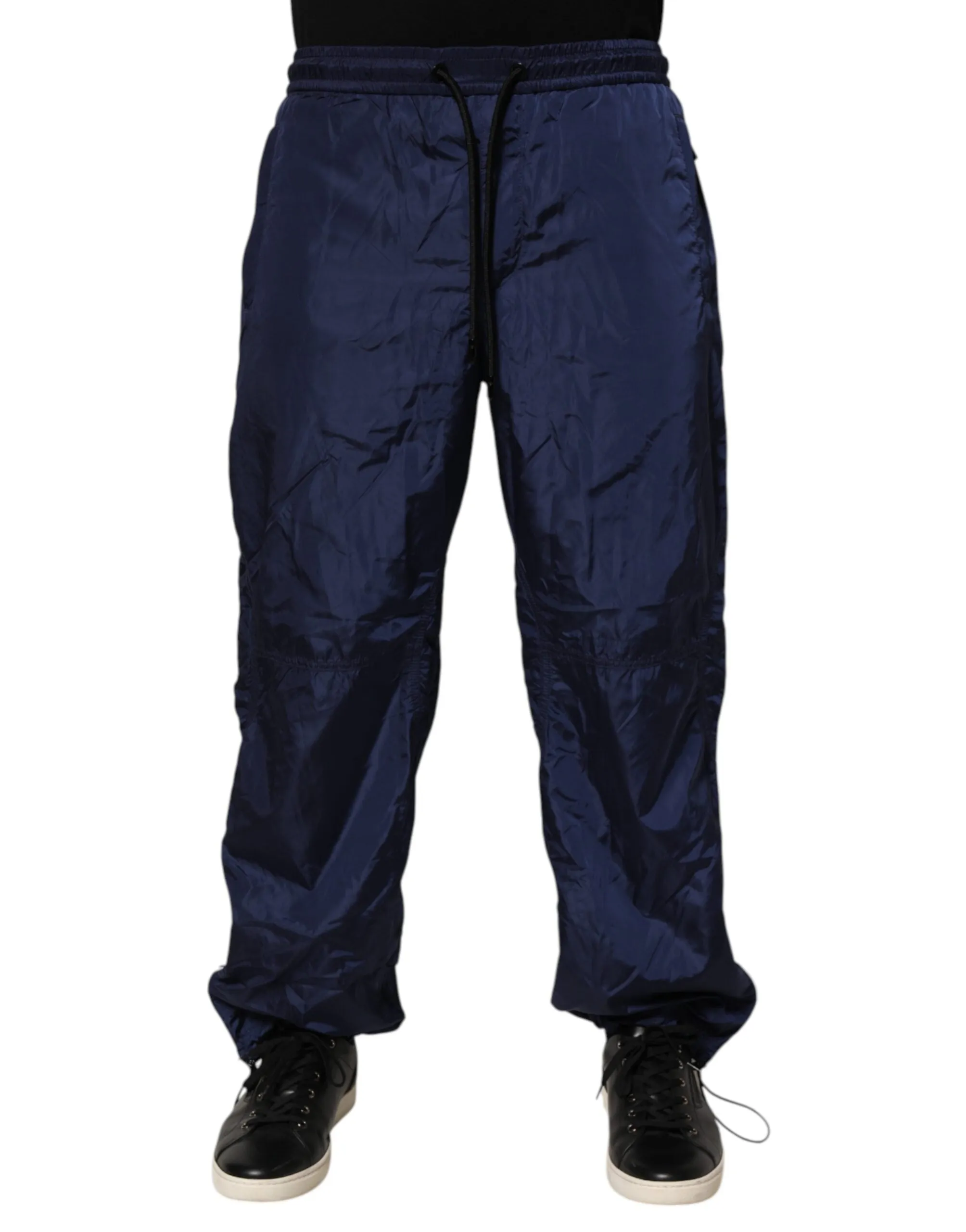 Dolce & Gabbana Blue Nylon Straight Jogger Sweatpants Pants sold by Siebentaschen