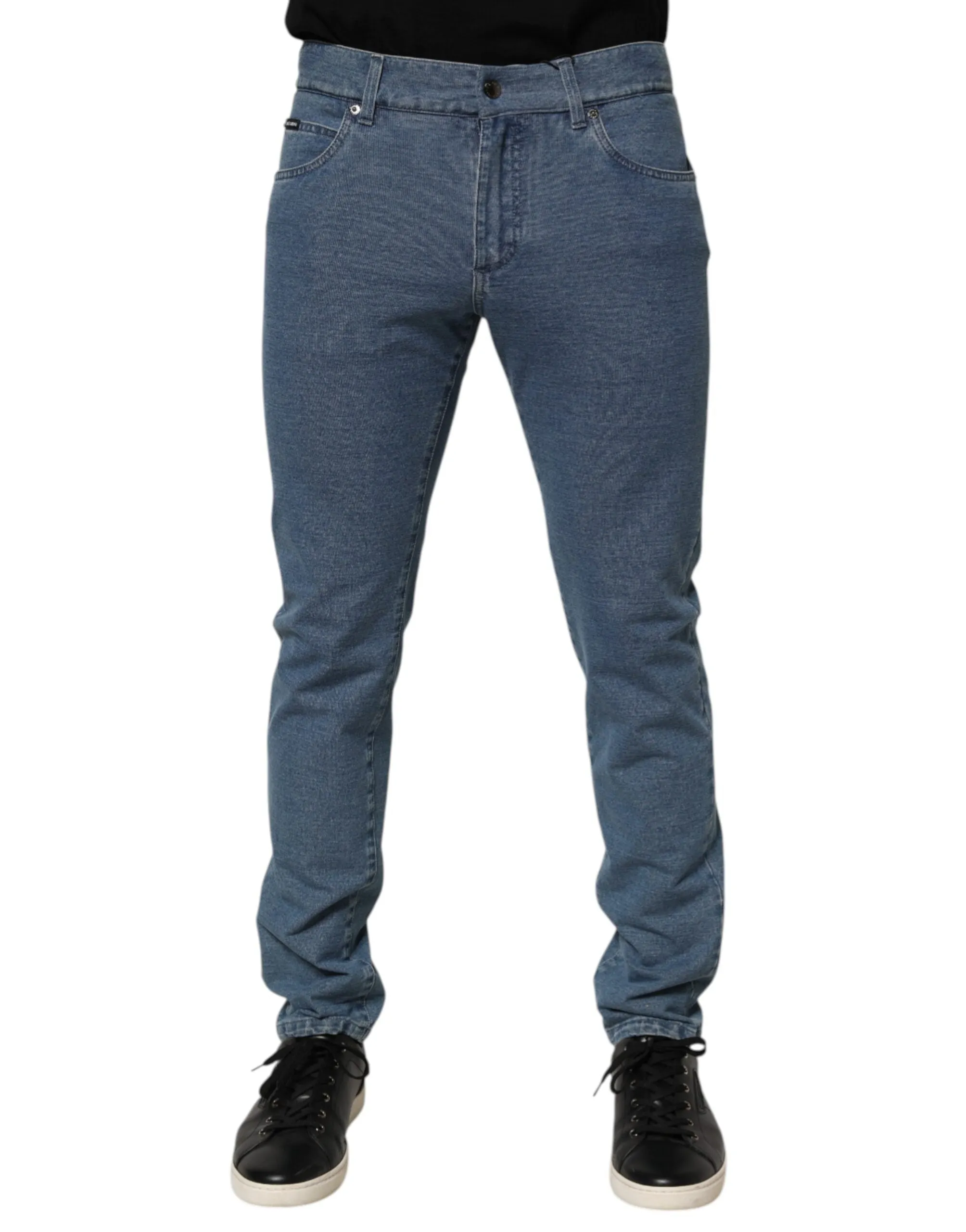 Dolce & Gabbana Blue Cotton Stretch Slim Fit Men Denim Jeans sold by Siebentaschen product image thumbnail 2