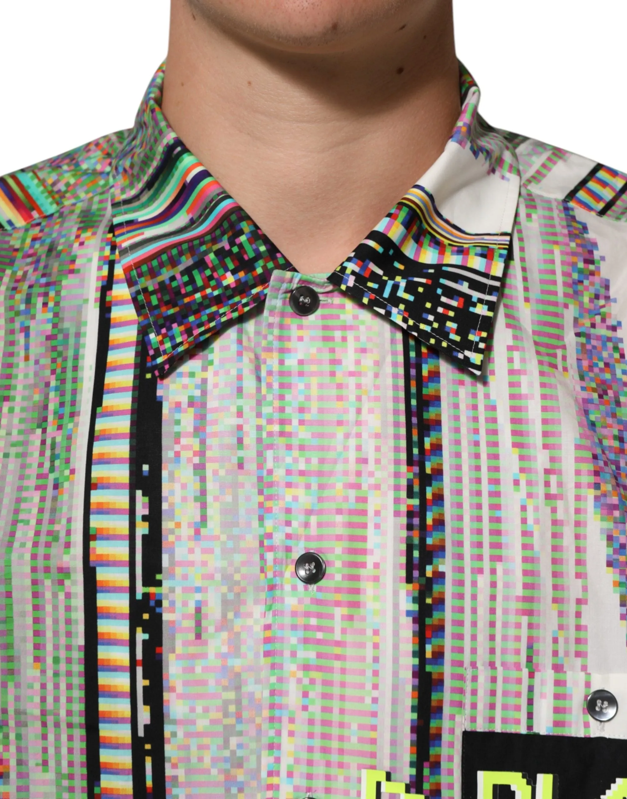 Dolce & Gabbana Multicolor Graphic Collared Casual Shirt sold by Siebentaschen product image thumbnail 5