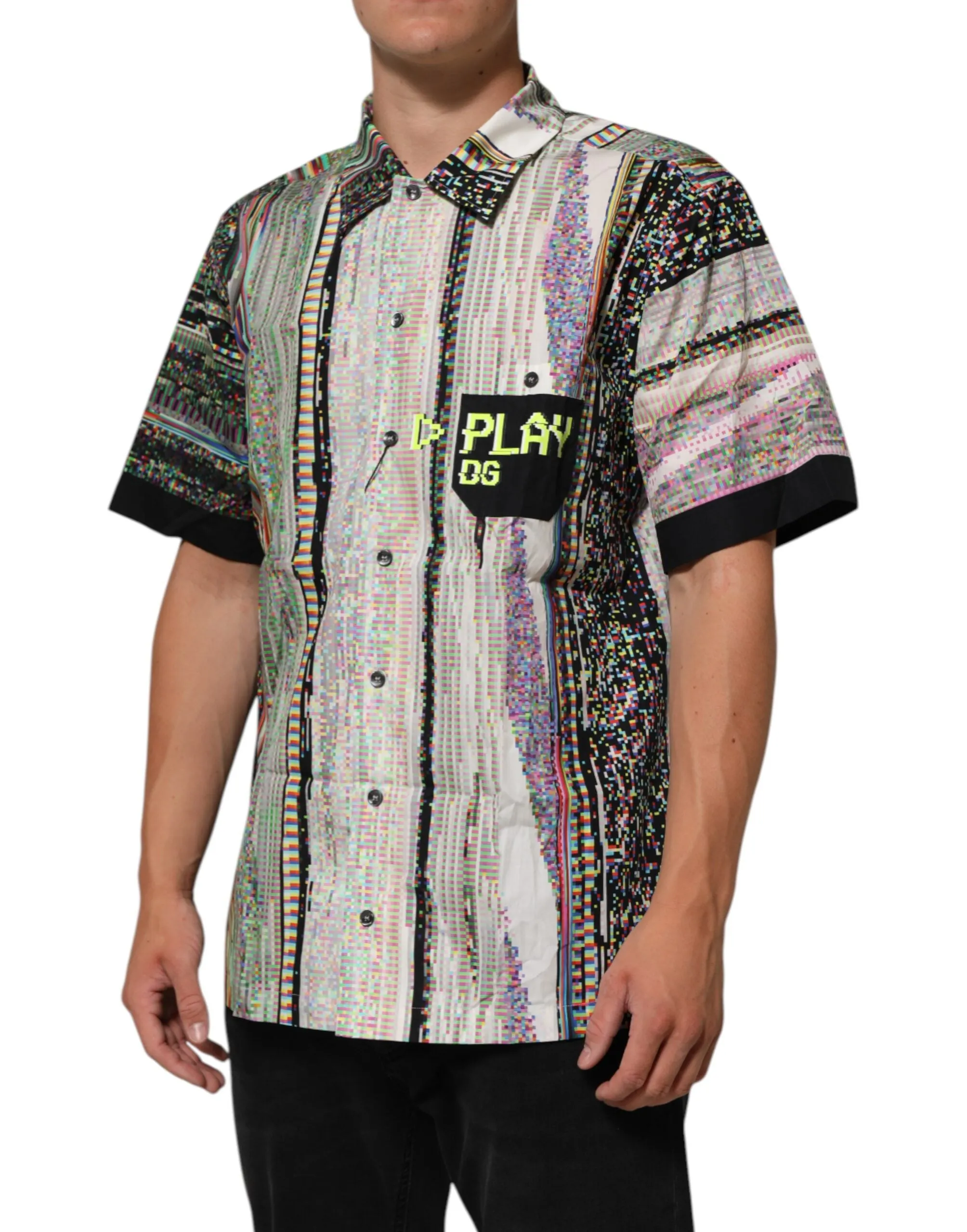 Dolce & Gabbana Multicolor Graphic Collared Casual Shirt sold by Siebentaschen product image thumbnail 3