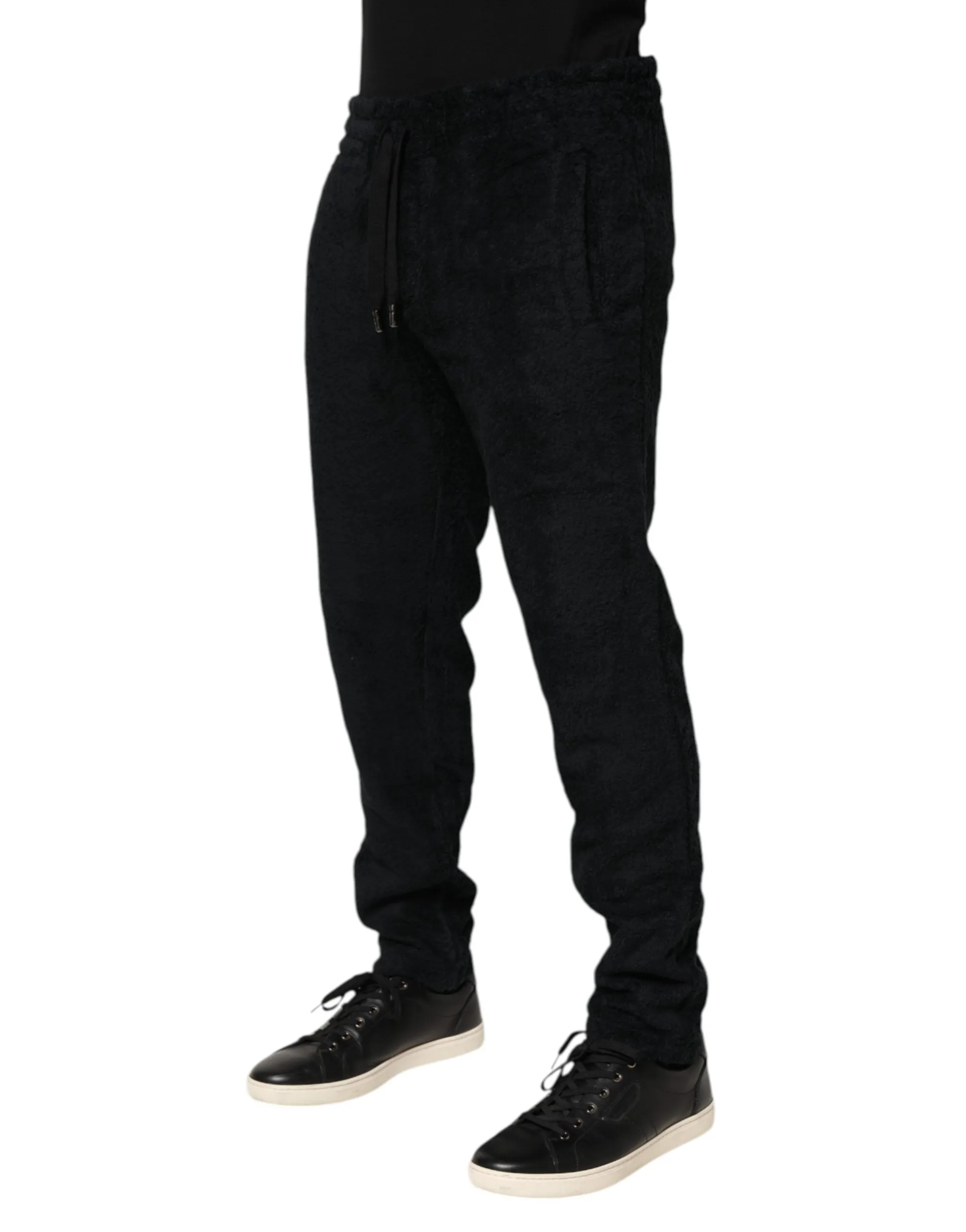 Dolce & Gabbana Black Cotton Logo Men Jogger Sweatpants Pants sold by Siebentaschen product image thumbnail 3