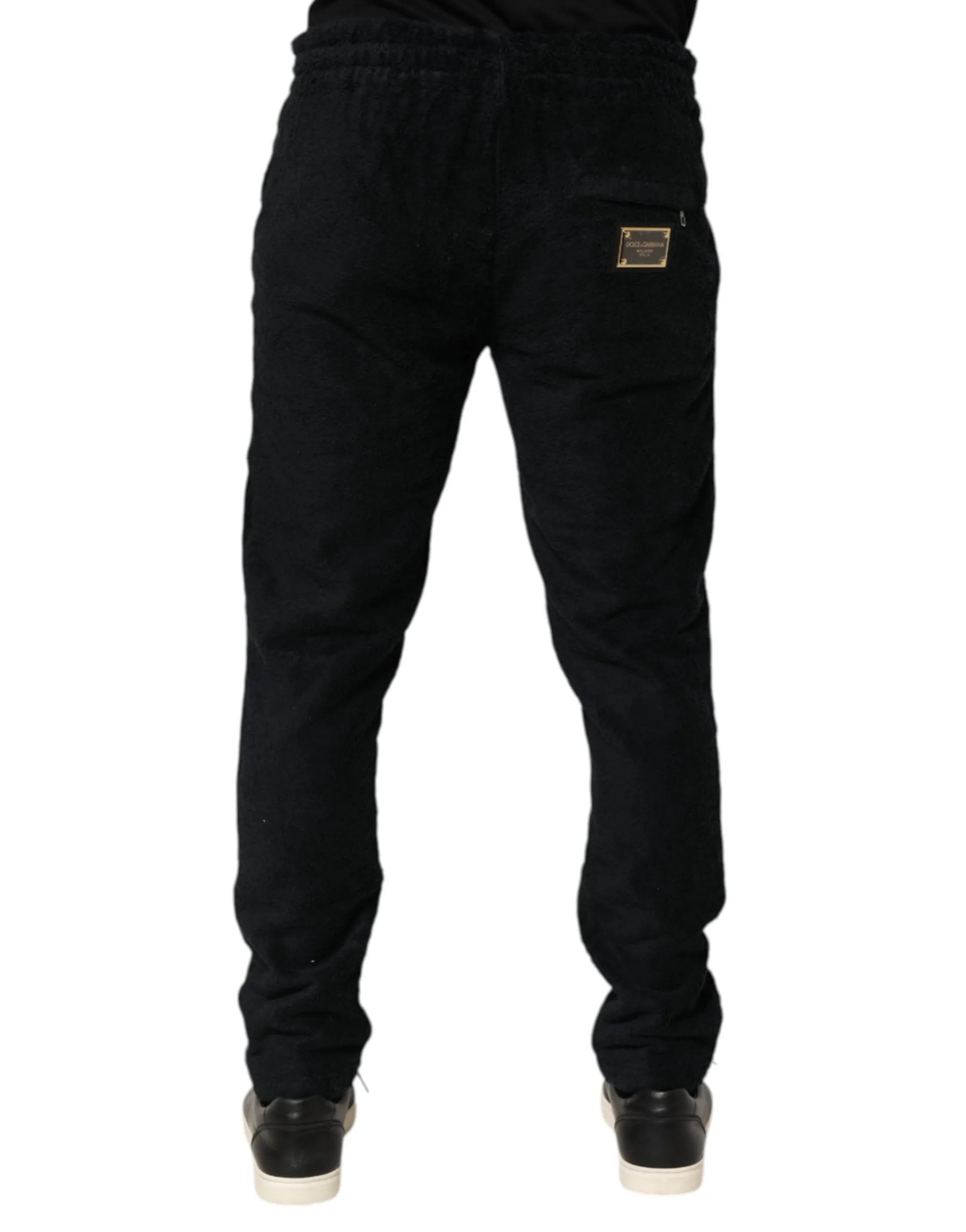 Dolce & Gabbana Black Cotton Logo Men Jogger Sweatpants Pants sold by Siebentaschen product image thumbnail 4