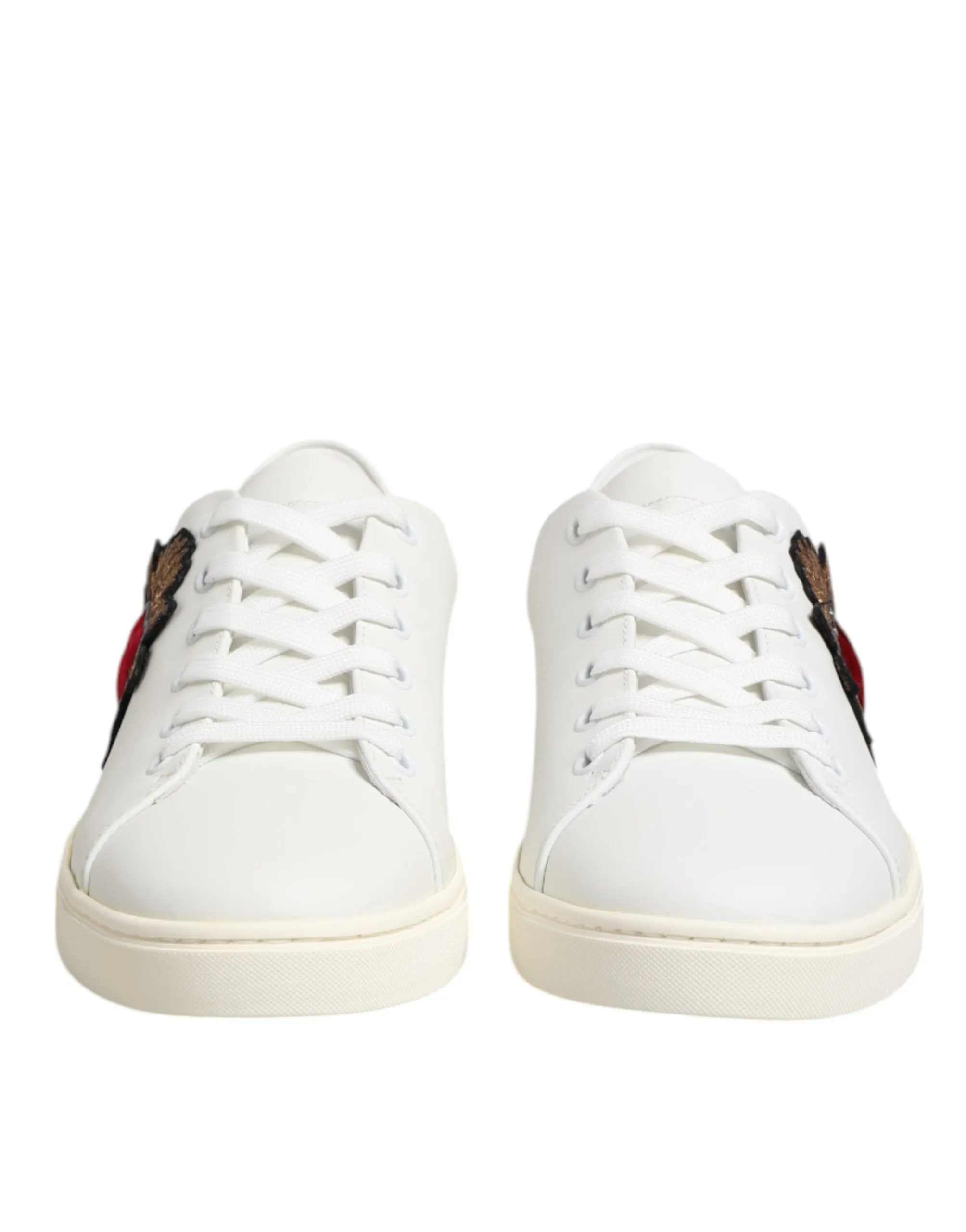 Dolce & Gabbana White Leather Sacre Heart Patch Sneakers Shoes sold by Siebentaschen product image thumbnail 3