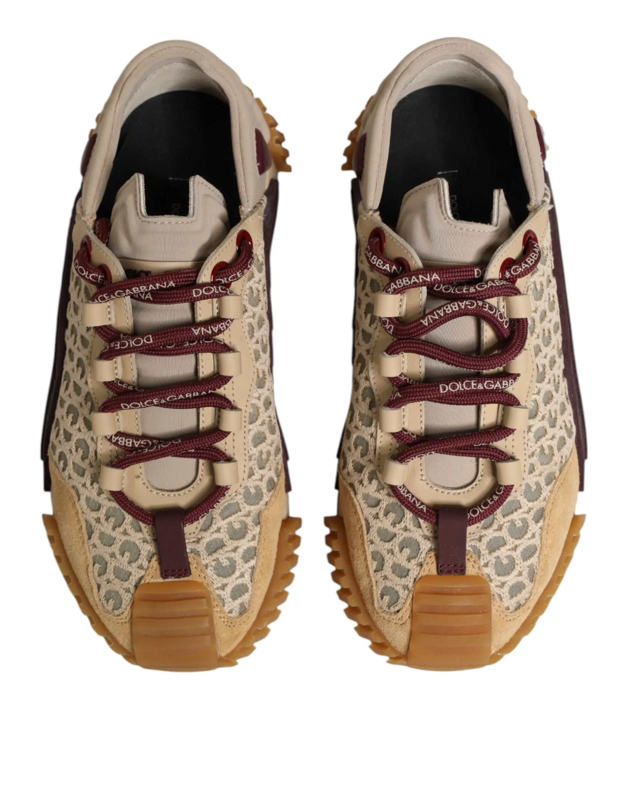 Dolce & Gabbana Beige Neoprene DG Logo NS1 Lace Sneakers Shoes sold by Siebentaschen product image thumbnail 4