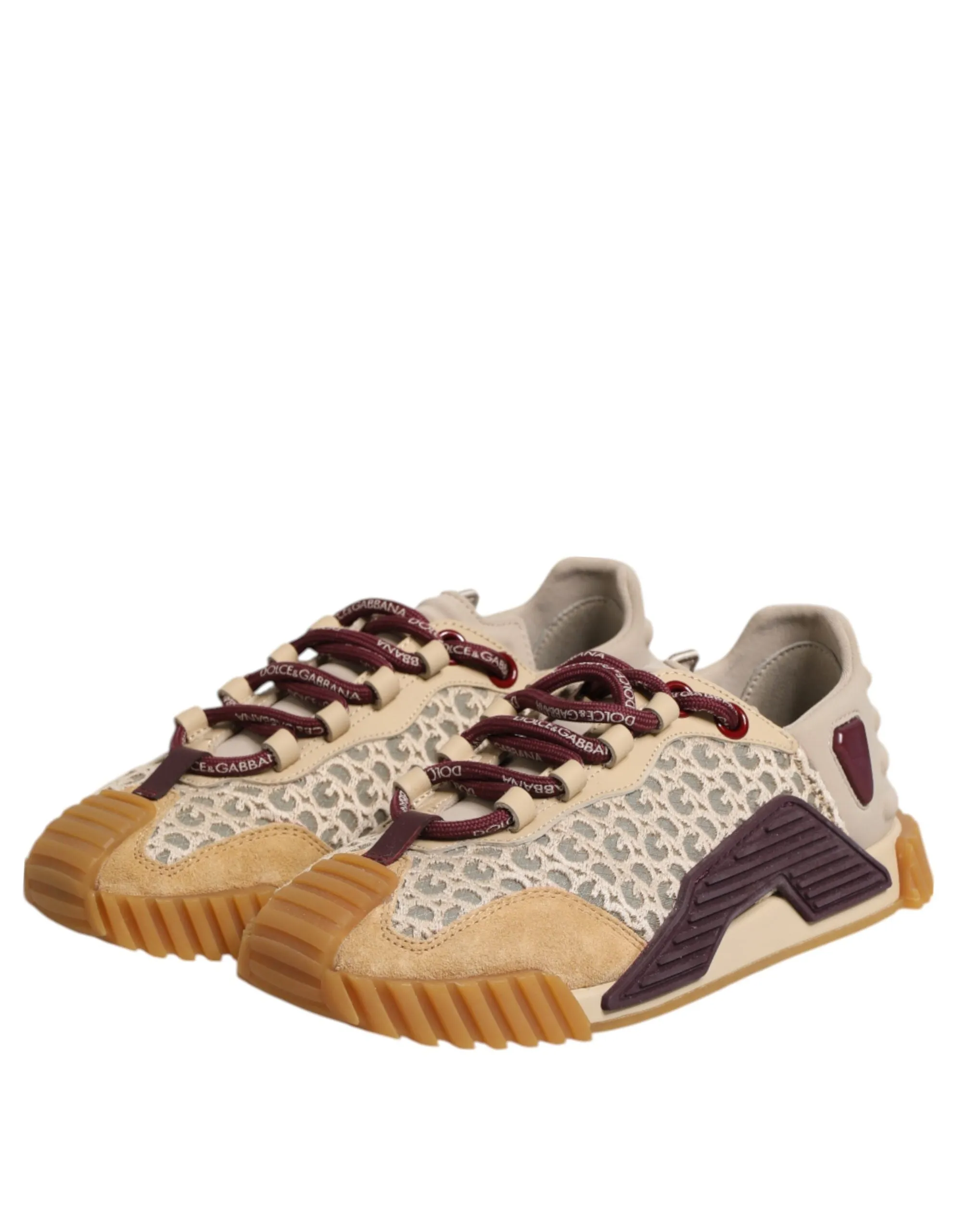 Dolce & Gabbana Beige Neoprene DG Logo NS1 Lace Sneakers Shoes sold by Siebentaschen product image thumbnail 5