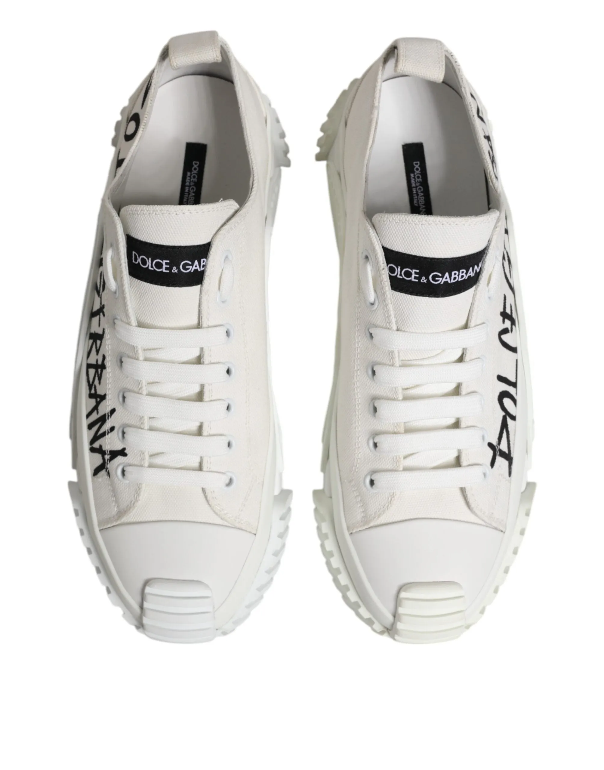 Dolce & Gabbana White Logo Graffiti Low Top Sneakers Shoes sold by Siebentaschen product image thumbnail 4