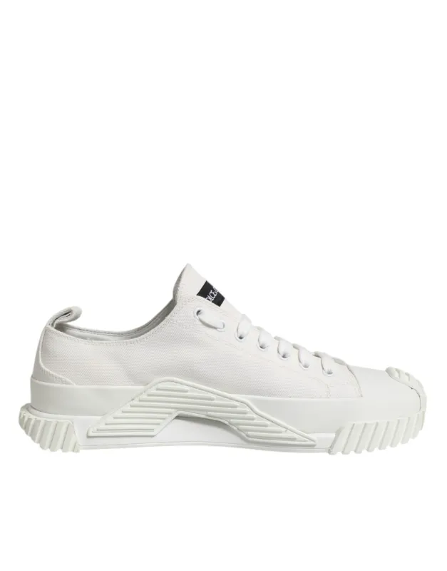 Dolce & Gabbana White Logo Graffiti Low Top Sneakers Shoes sold by Siebentaschen