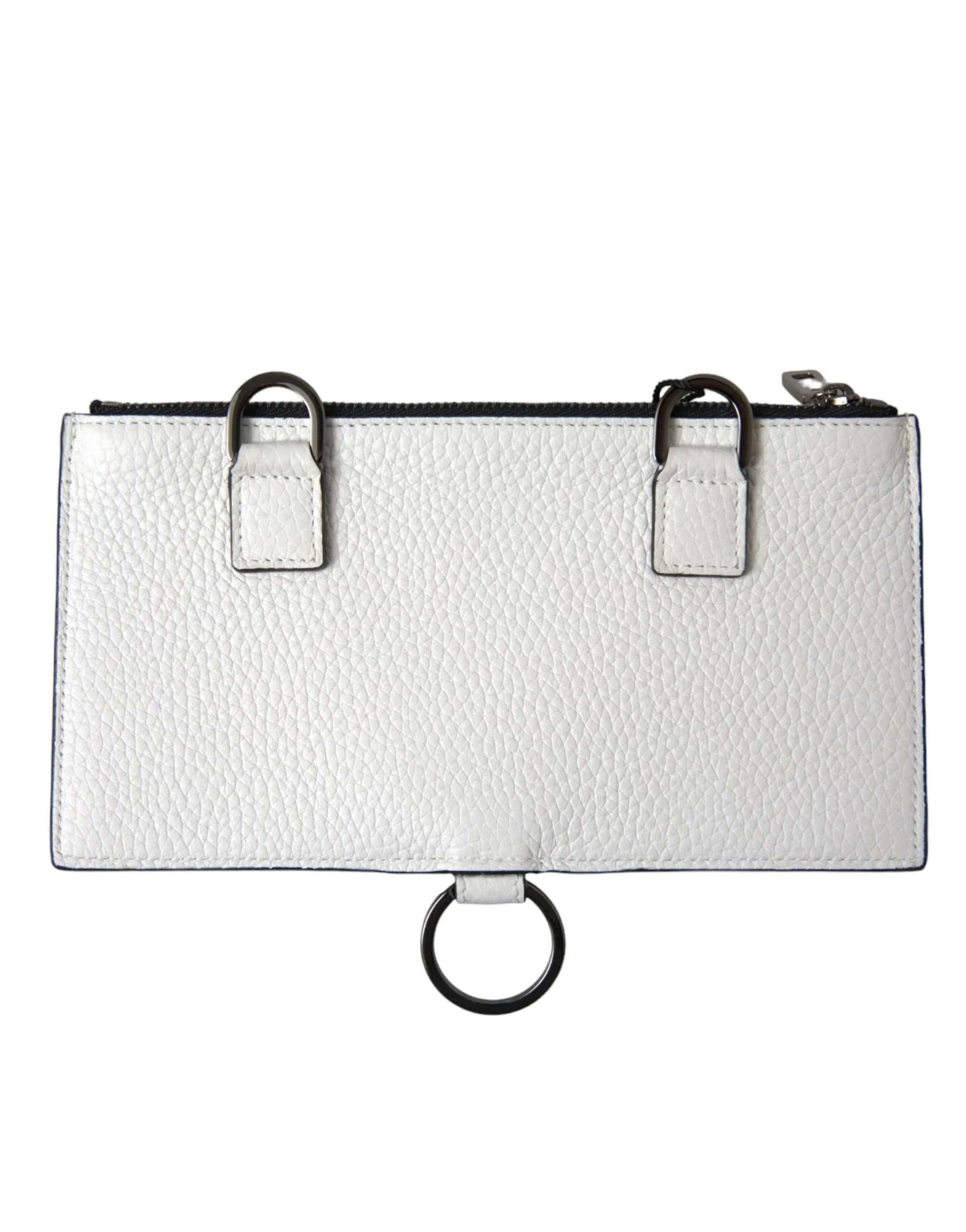 Dolce & Gabbana White Calfskin Leather Large Crossbody Card Holder Wallet sold by Siebentaschen product image thumbnail 3