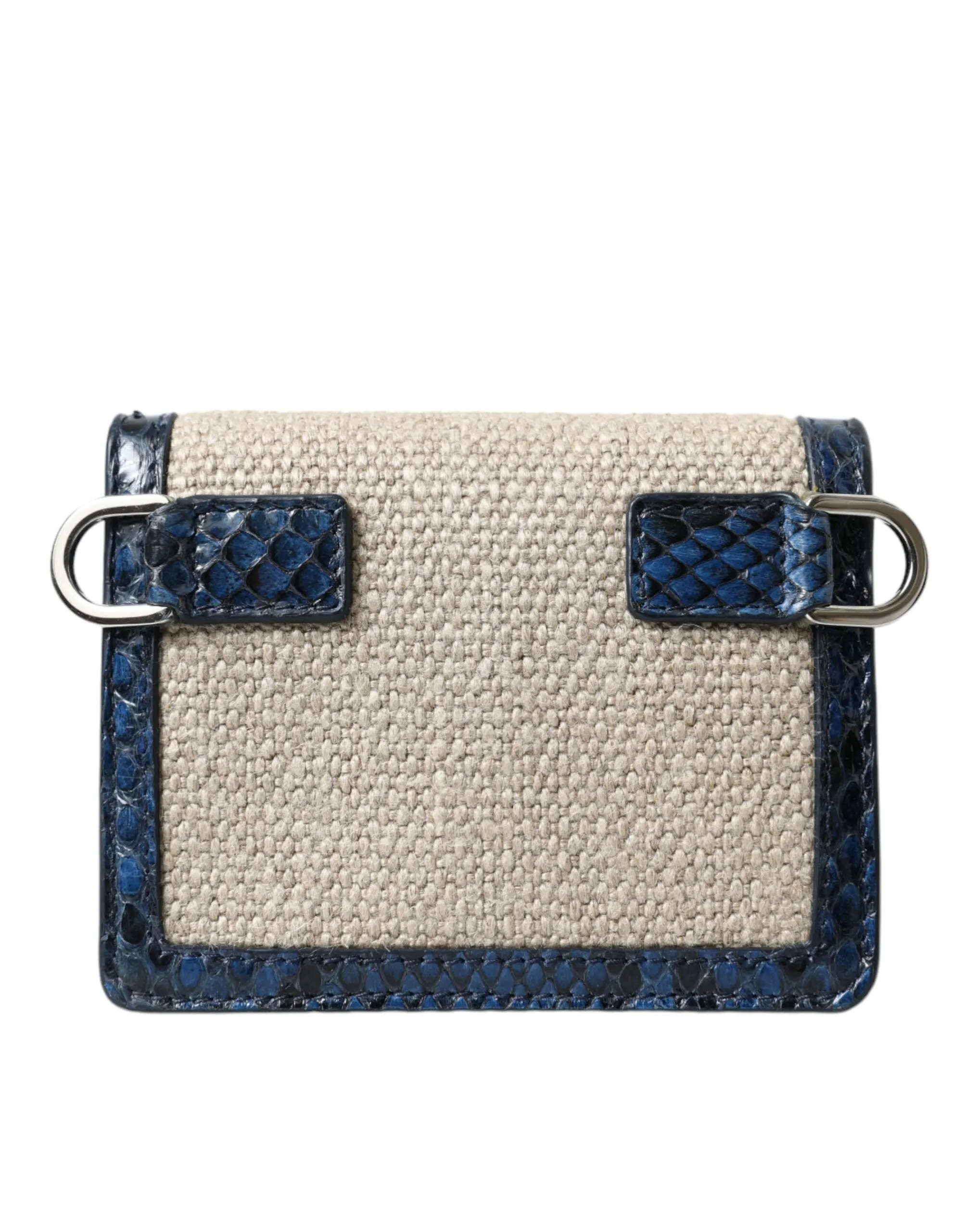 Dolce & Gabbana Beige Raffia Blue Leather Trim Mini Shoulder Purse Crossbody Bag sold by Siebentaschen product image thumbnail 4