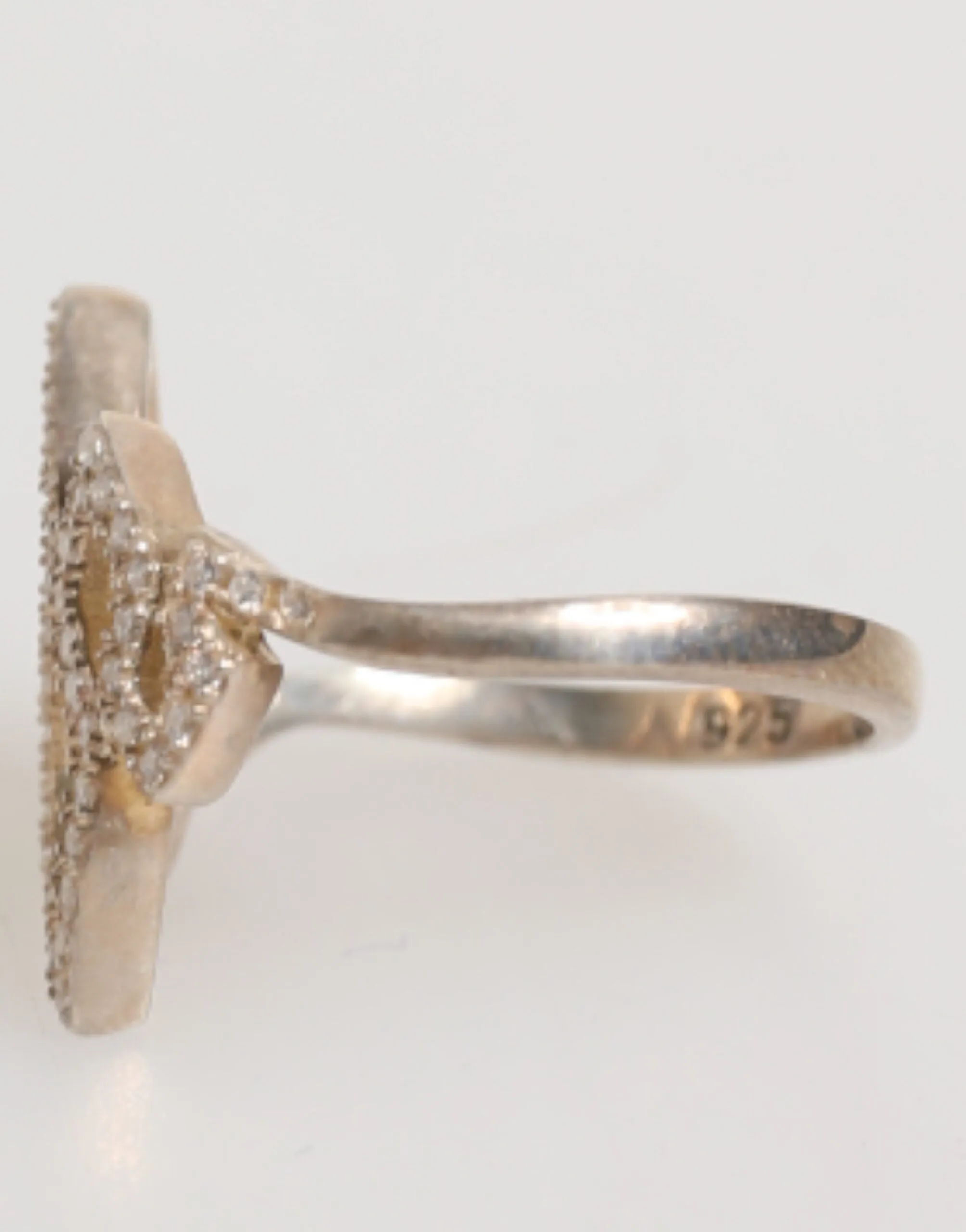 Nialaya Geometric Diamond Shape Pave CZ Crystal Jewelry Ring sold by Siebentaschen product image thumbnail 3