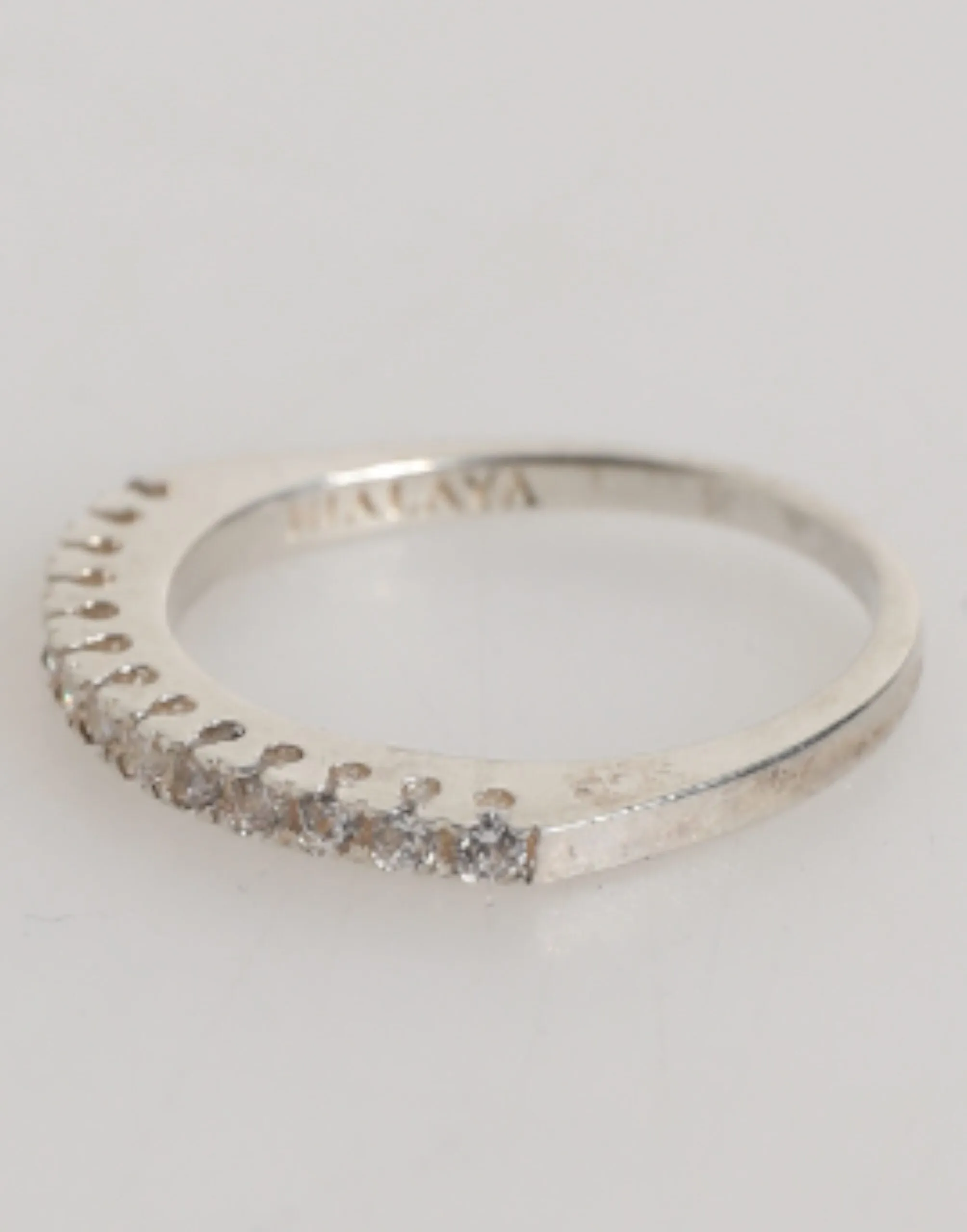 Nialaya Sterling Silver 925 Band Pave CZ Crystal Eternity Ring sold by Siebentaschen product image thumbnail 3