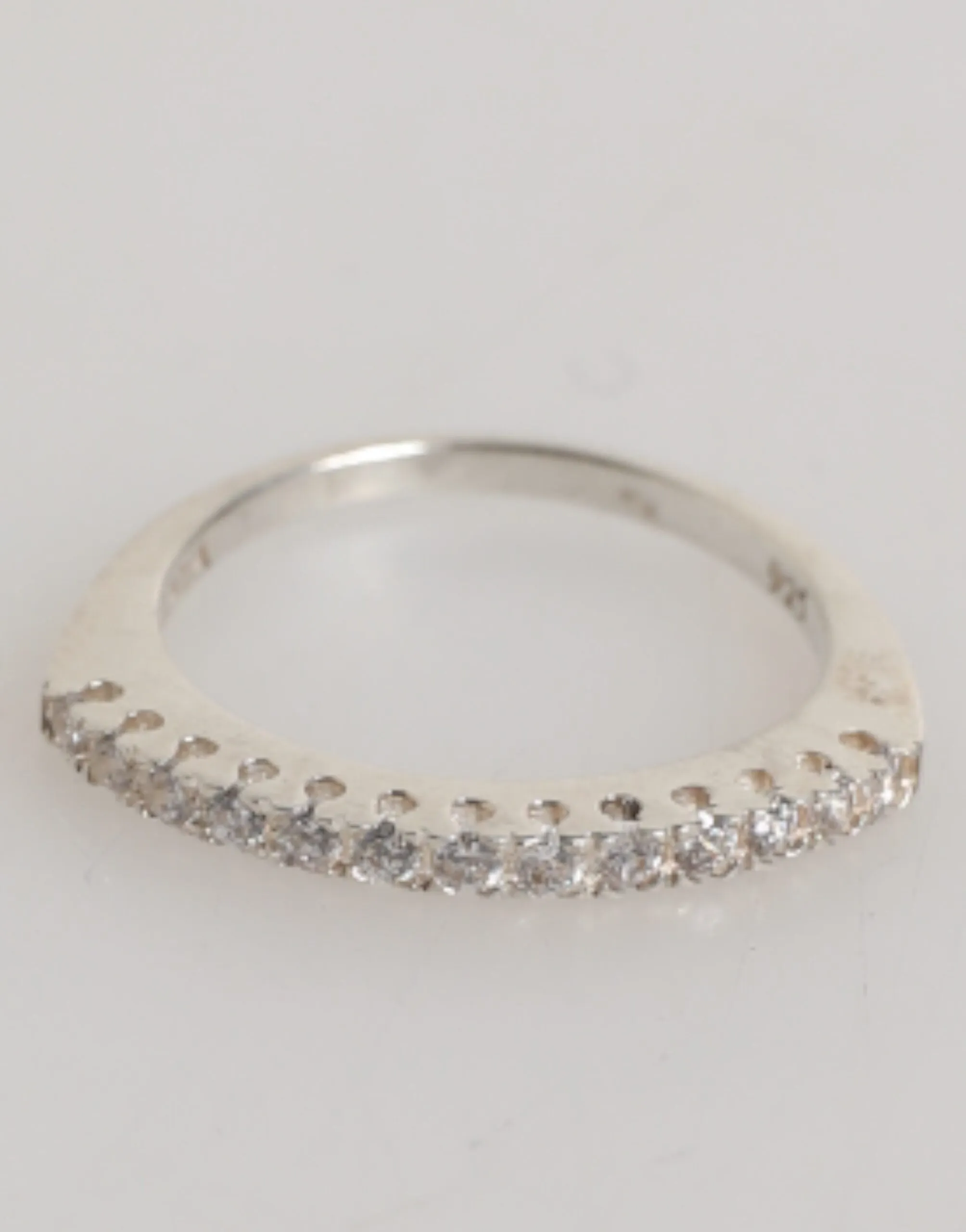Nialaya Sterling Silver 925 Band Pave CZ Crystal Eternity Ring sold by Siebentaschen