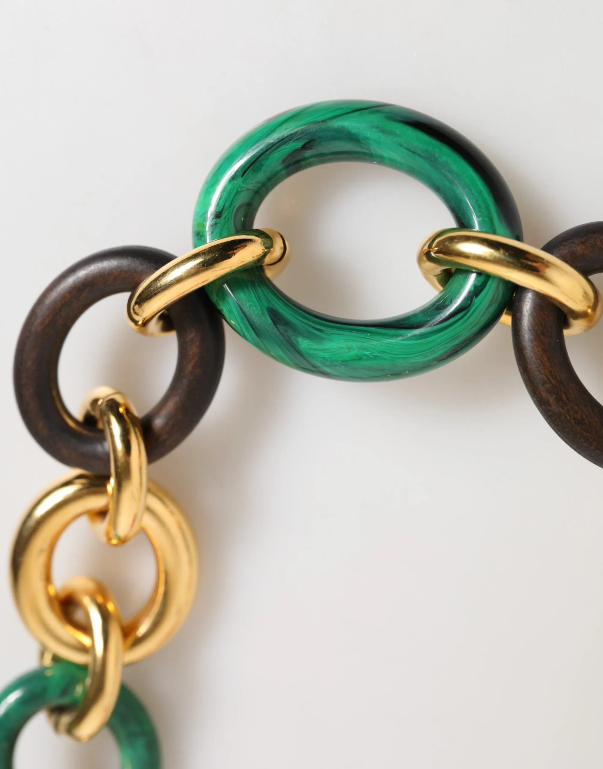 Dolce & Gabbana Multicolor Gold Brass Tiger Lily Floral Chai Necklace sold by Siebentaschen product image thumbnail 3