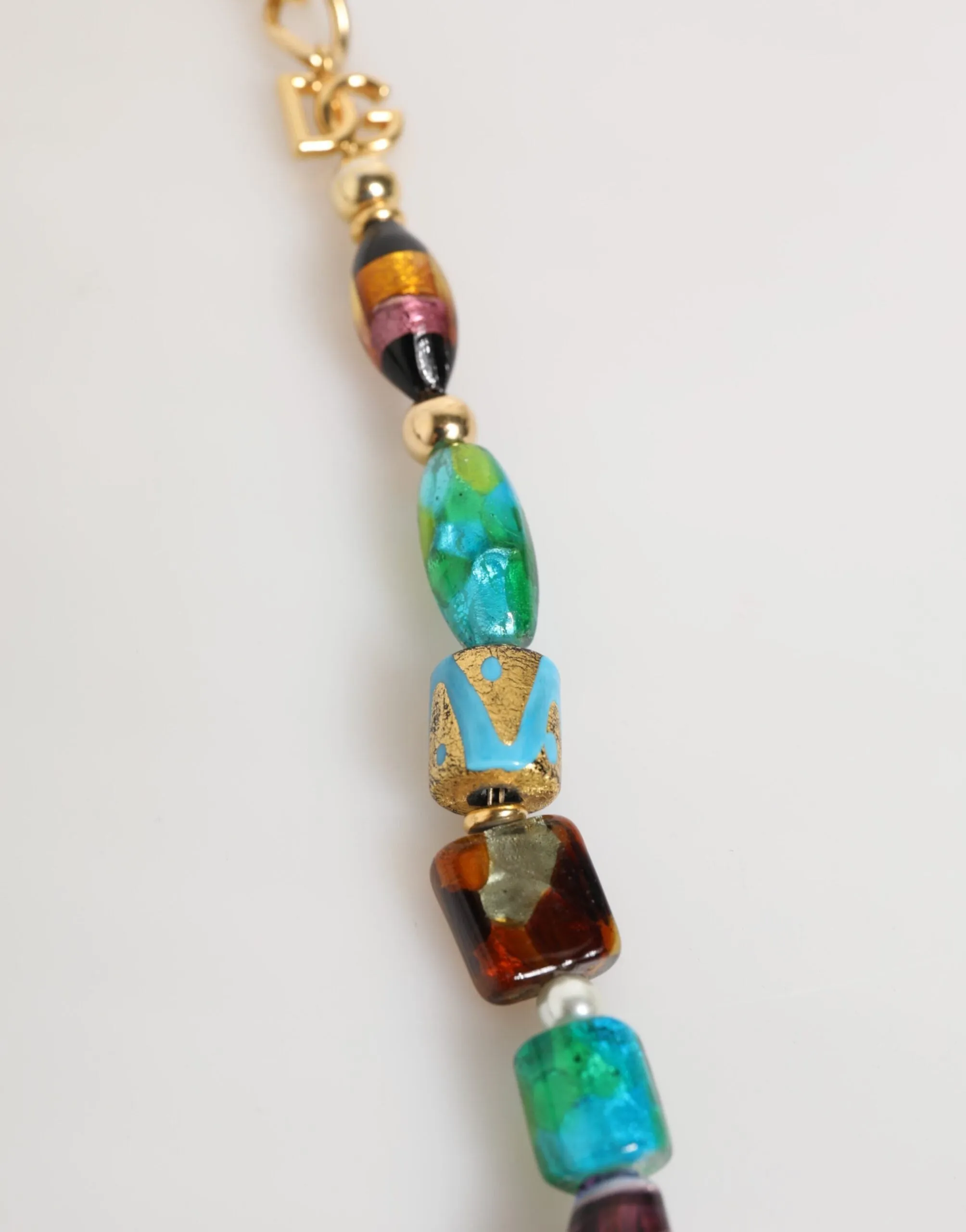 Dolce & Gabbana Multicolor Murano Glass Beads Gold Chain Jewelry Necklace sold by Siebentaschen product image thumbnail 5