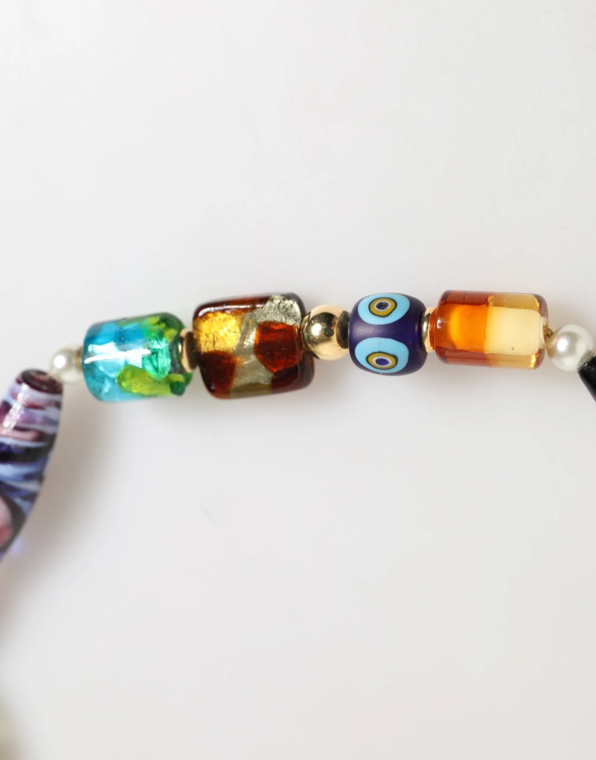 Dolce & Gabbana Multicolor Murano Glass Beads Gold Chain Jewelry Necklace sold by Siebentaschen product image thumbnail 3