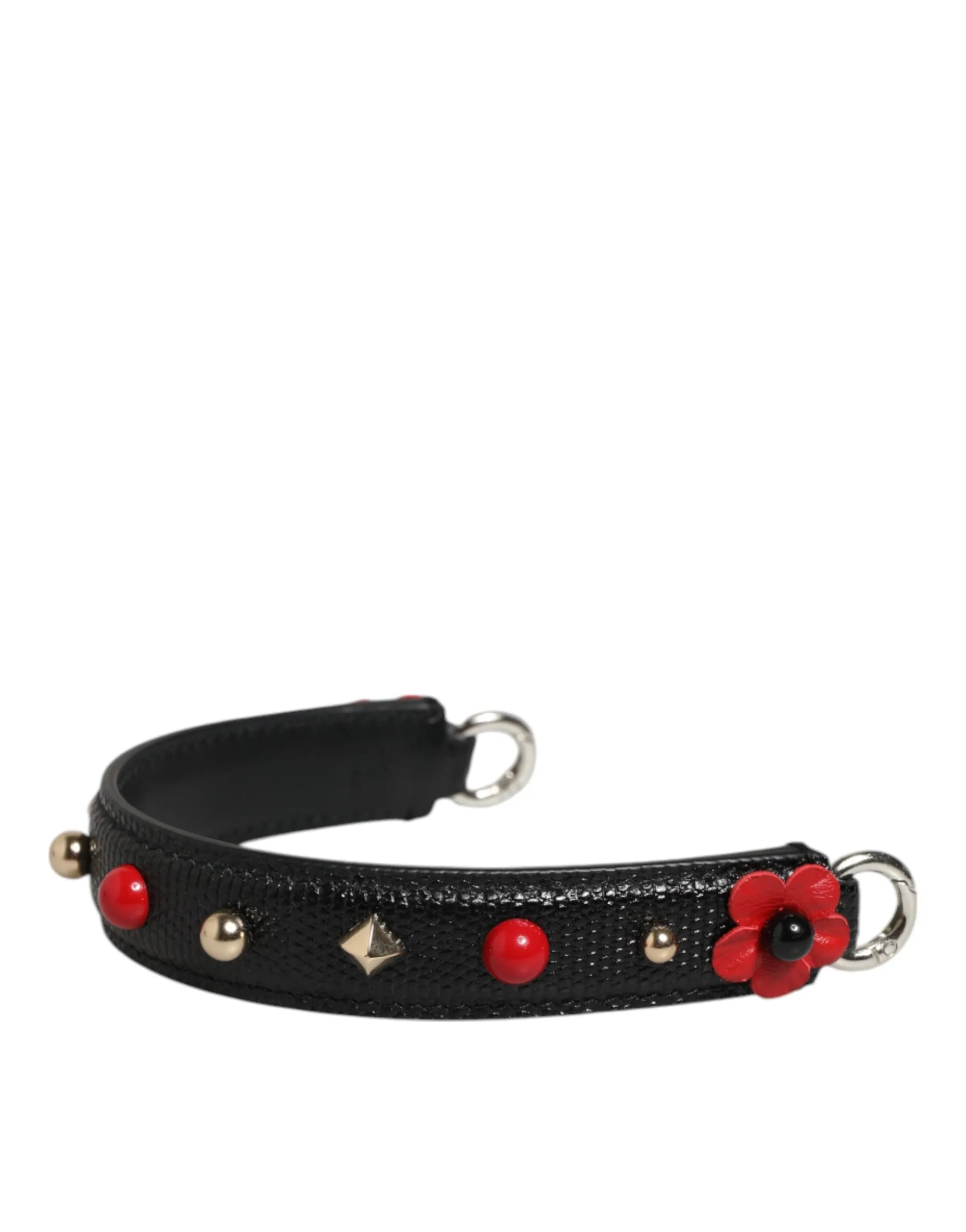 Dolce & Gabbana Black Embellished Leather Bag Handle Women Shoulder Strap sold by Siebentaschen product image thumbnail 3