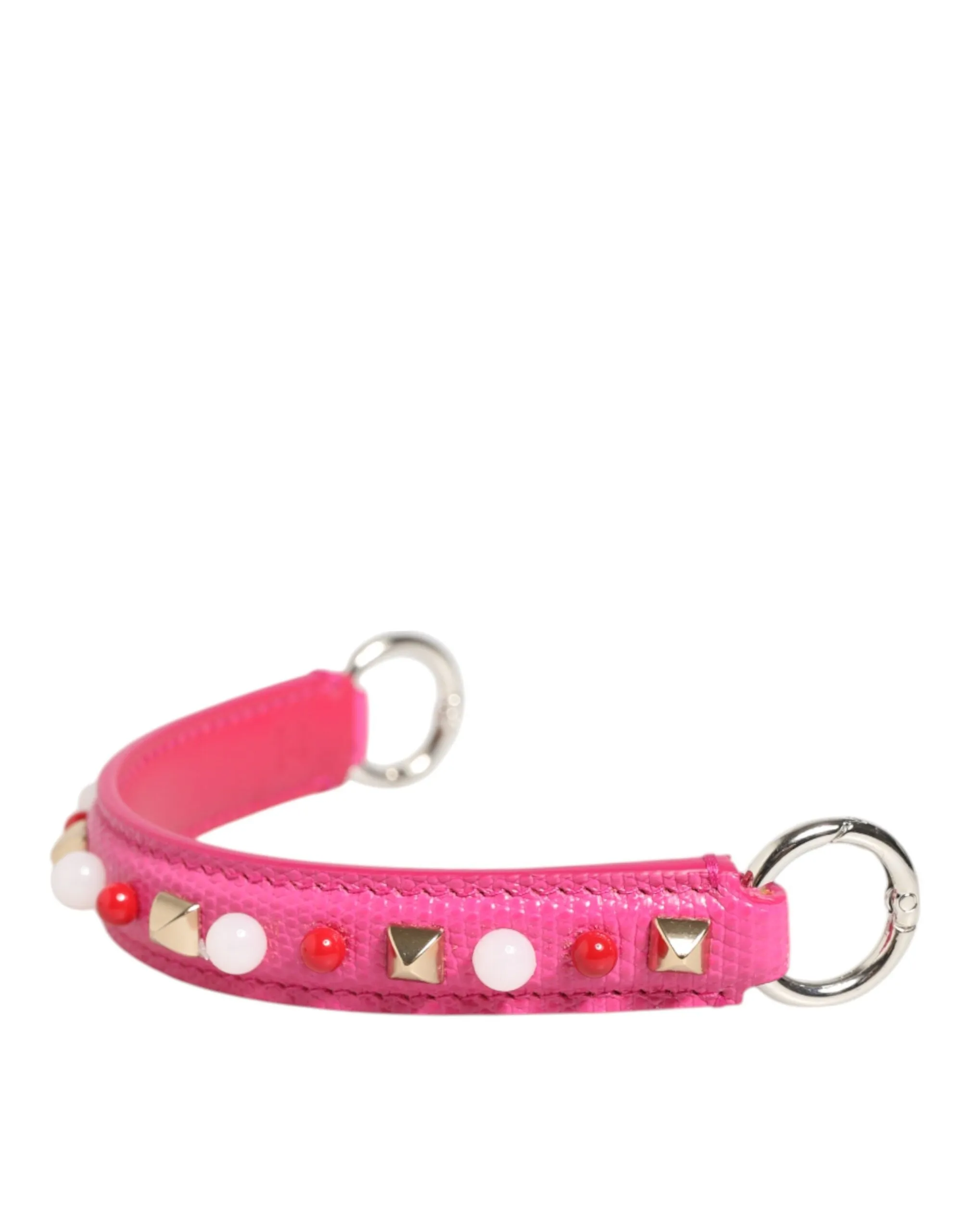 Dolce & Gabbana Pink Embellished Leather Bag Handle Women Shoulder Strap sold by Siebentaschen product image thumbnail 3