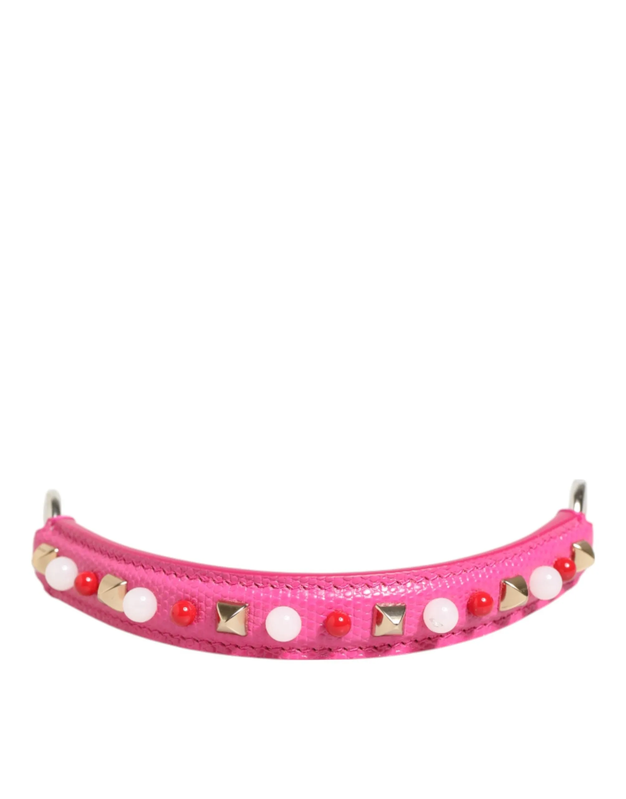 Dolce & Gabbana Pink Embellished Leather Bag Handle Women Shoulder Strap sold by Siebentaschen
