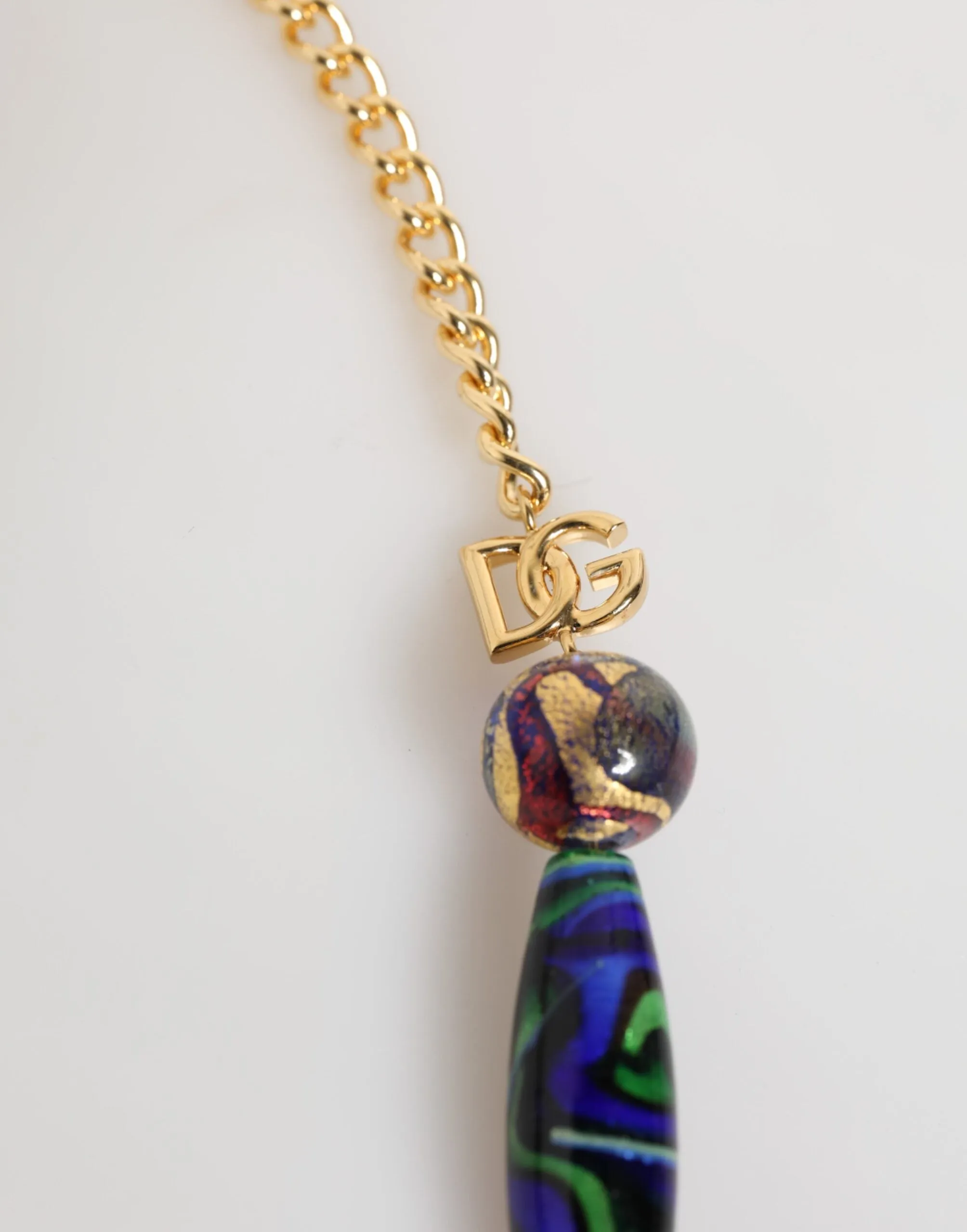 Dolce & Gabbana Multicolor Murano Glass Beads Gold Brass Chain Jewelry Necklace sold by Siebentaschen product image thumbnail 3