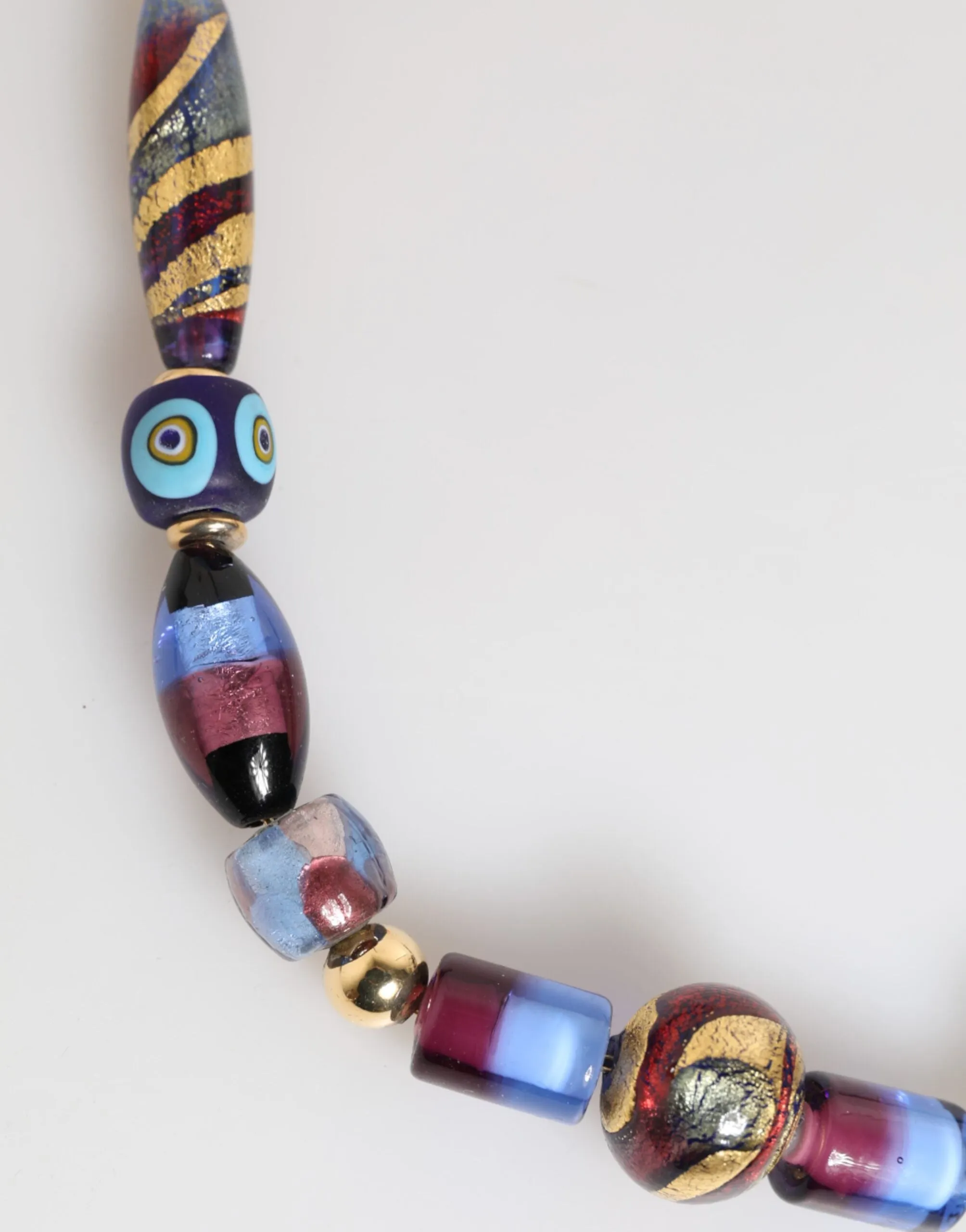 Dolce & Gabbana Multicolor Murano Glass Beads Gold Brass Chain Jewelry Necklace sold by Siebentaschen product image thumbnail 4