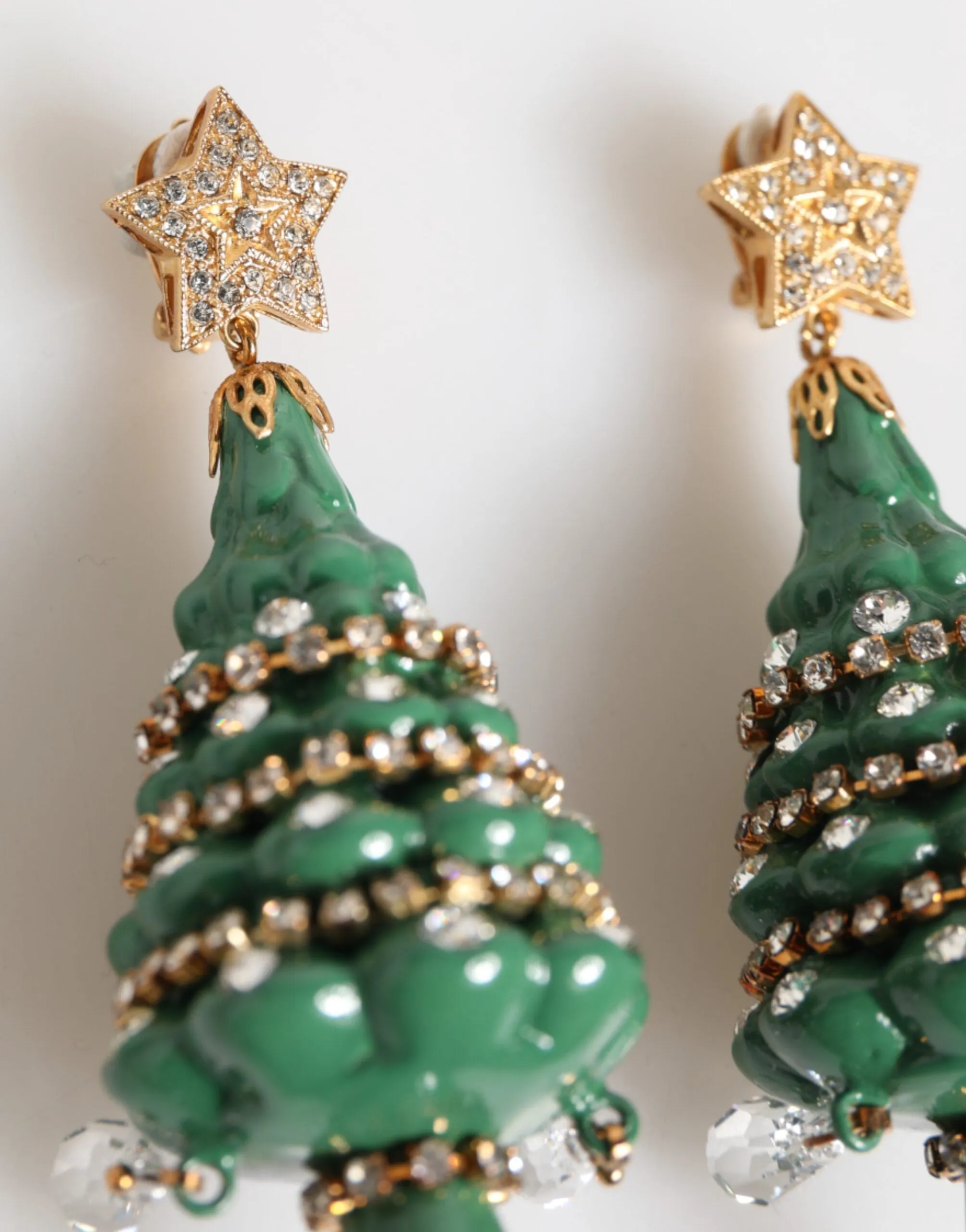 Dolce & Gabbana Gold Brass Multicolour Christmas Tree Earrings sold by Siebentaschen product image thumbnail 4