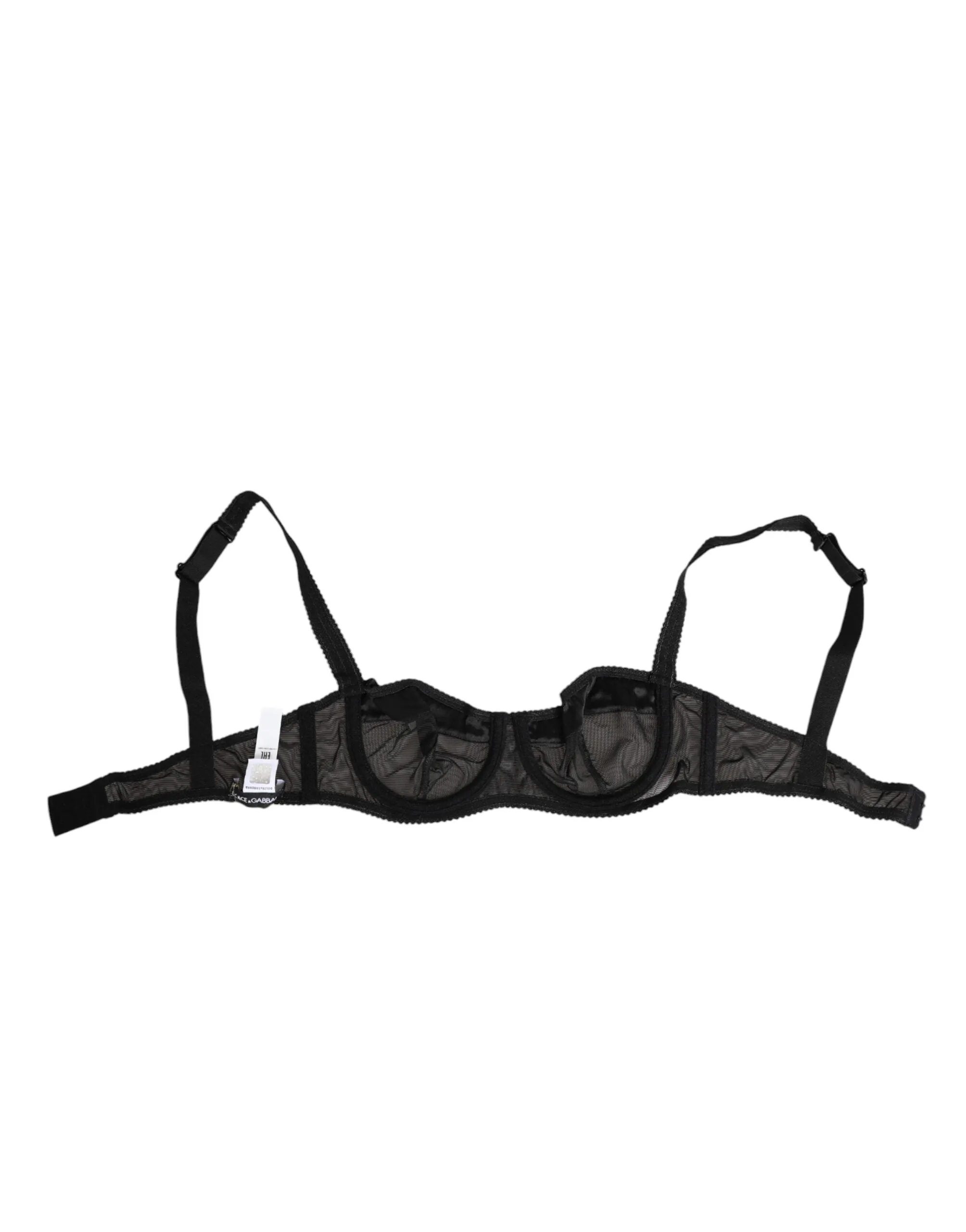 Dolce & Gabbana Black Sheer Mesh Underwire Bra Underwear sold by Siebentaschen product image thumbnail 3