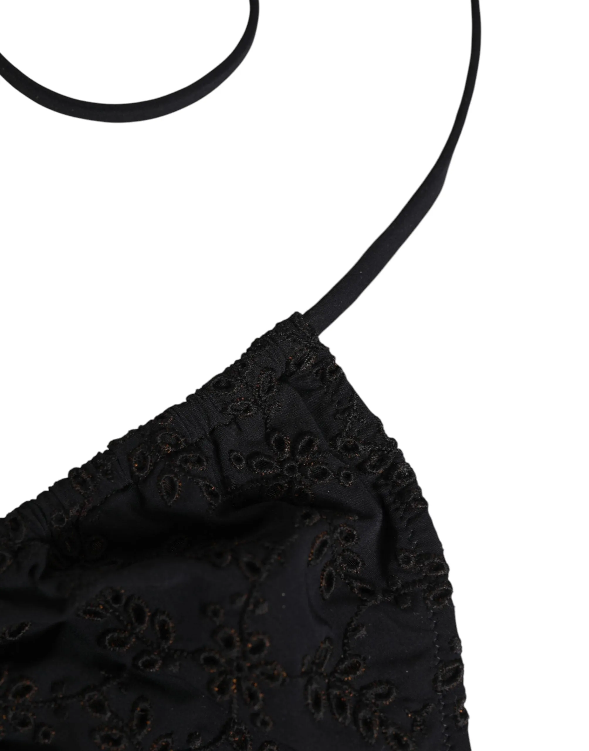 Dolce & Gabbana Black Embroidered Triangle Swimwear Underwear sold by Siebentaschen product image thumbnail 5