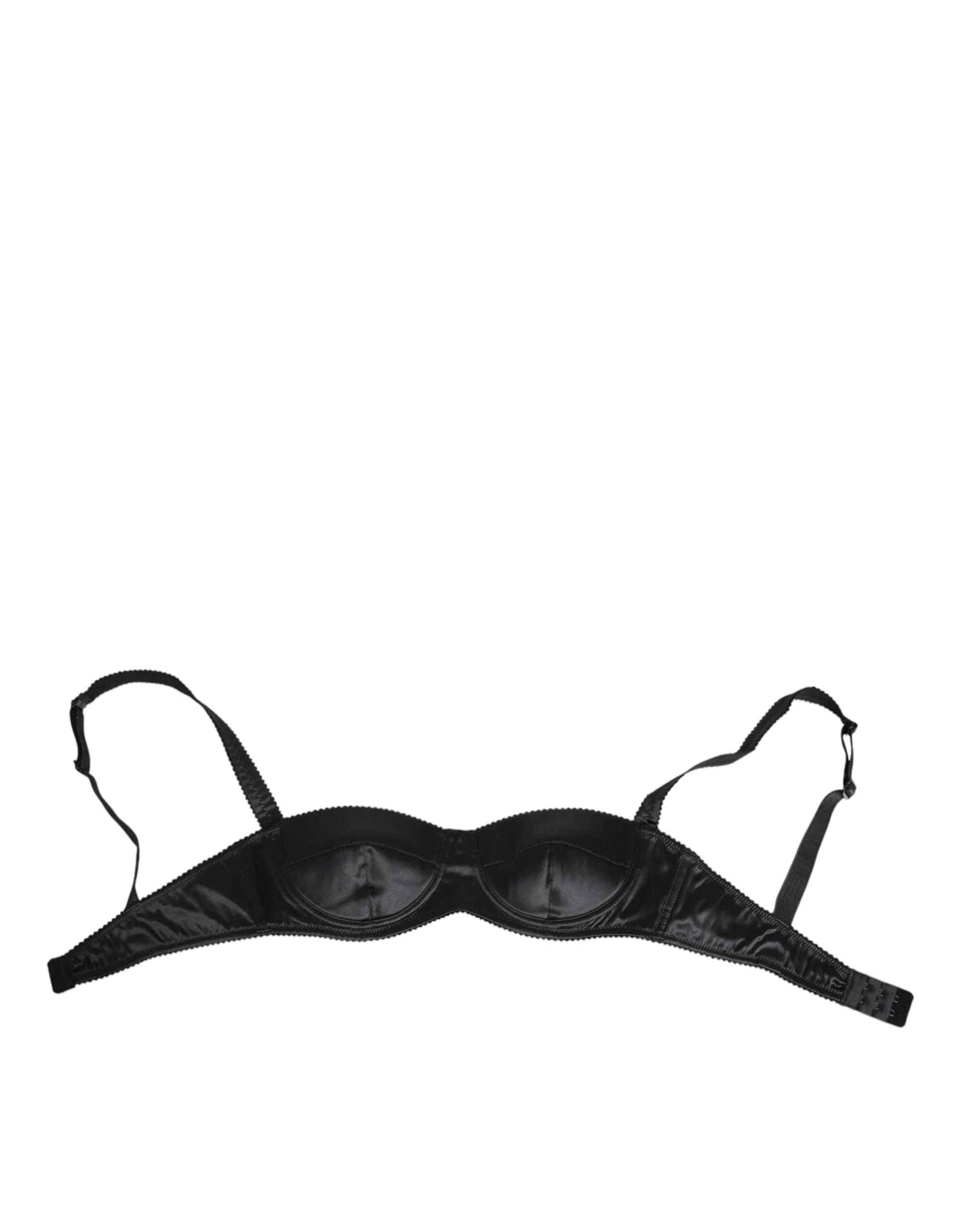 Dolce & Gabbana Black Silk Satin Wireless Lingerie Bra Underwear sold by Siebentaschen product image thumbnail 2