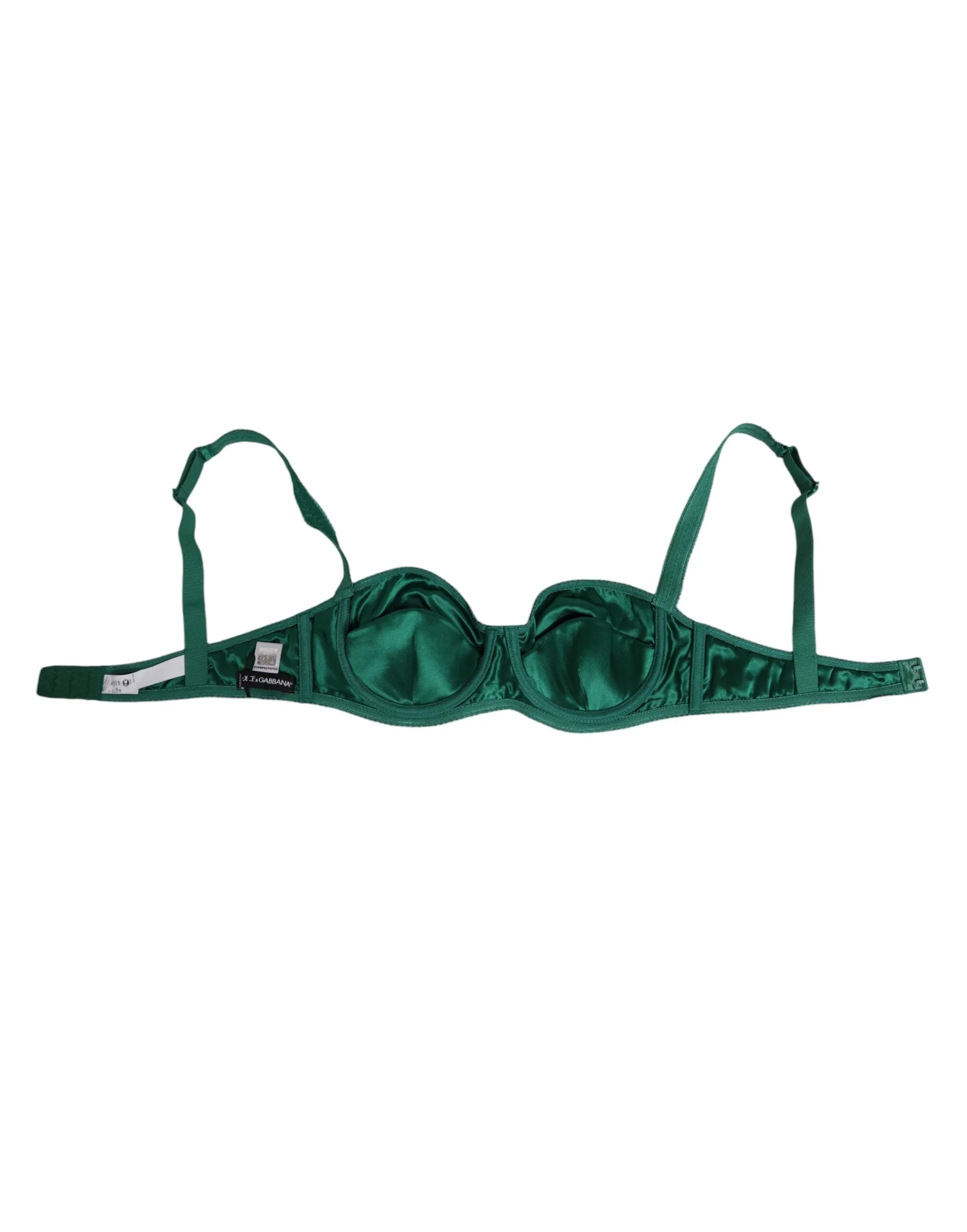 Dolce & Gabbana Green Satin Semi-Padded Underwire Musk Underwear sold by Siebentaschen product image thumbnail 3