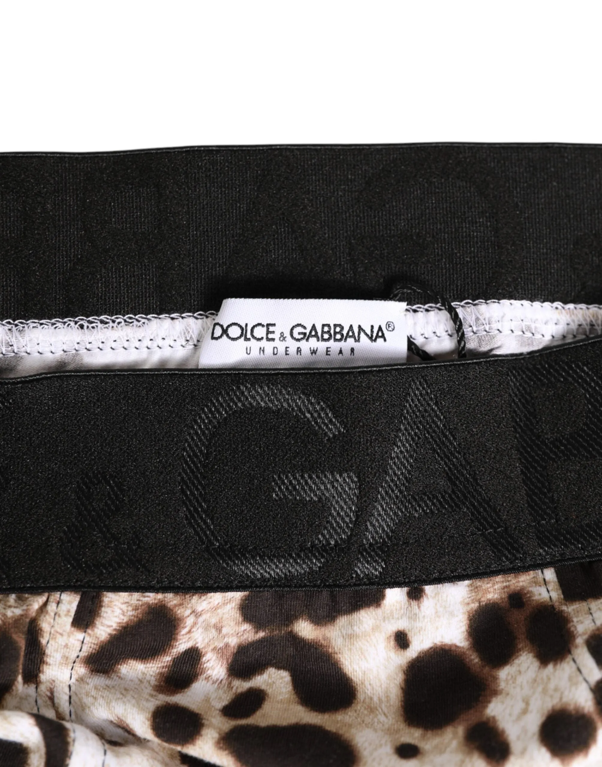 Dolce & Gabbana Leopard Print Black Waistband Cotton Underwear sold by Siebentaschen product image thumbnail 3