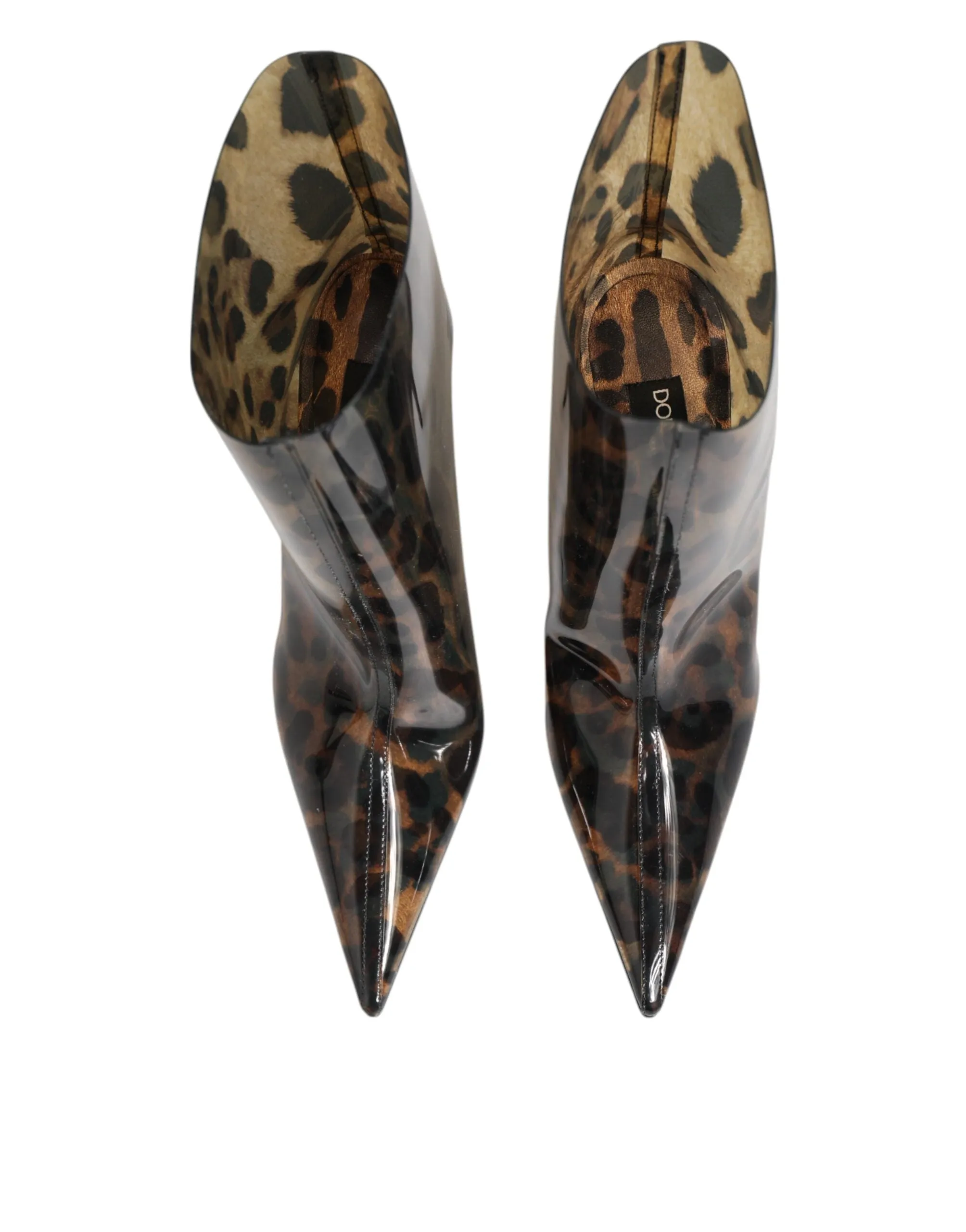 Dolce & Gabbana Leopard Print PVC Pointed Toe Boots Shoes sold by Siebentaschen product image thumbnail 4