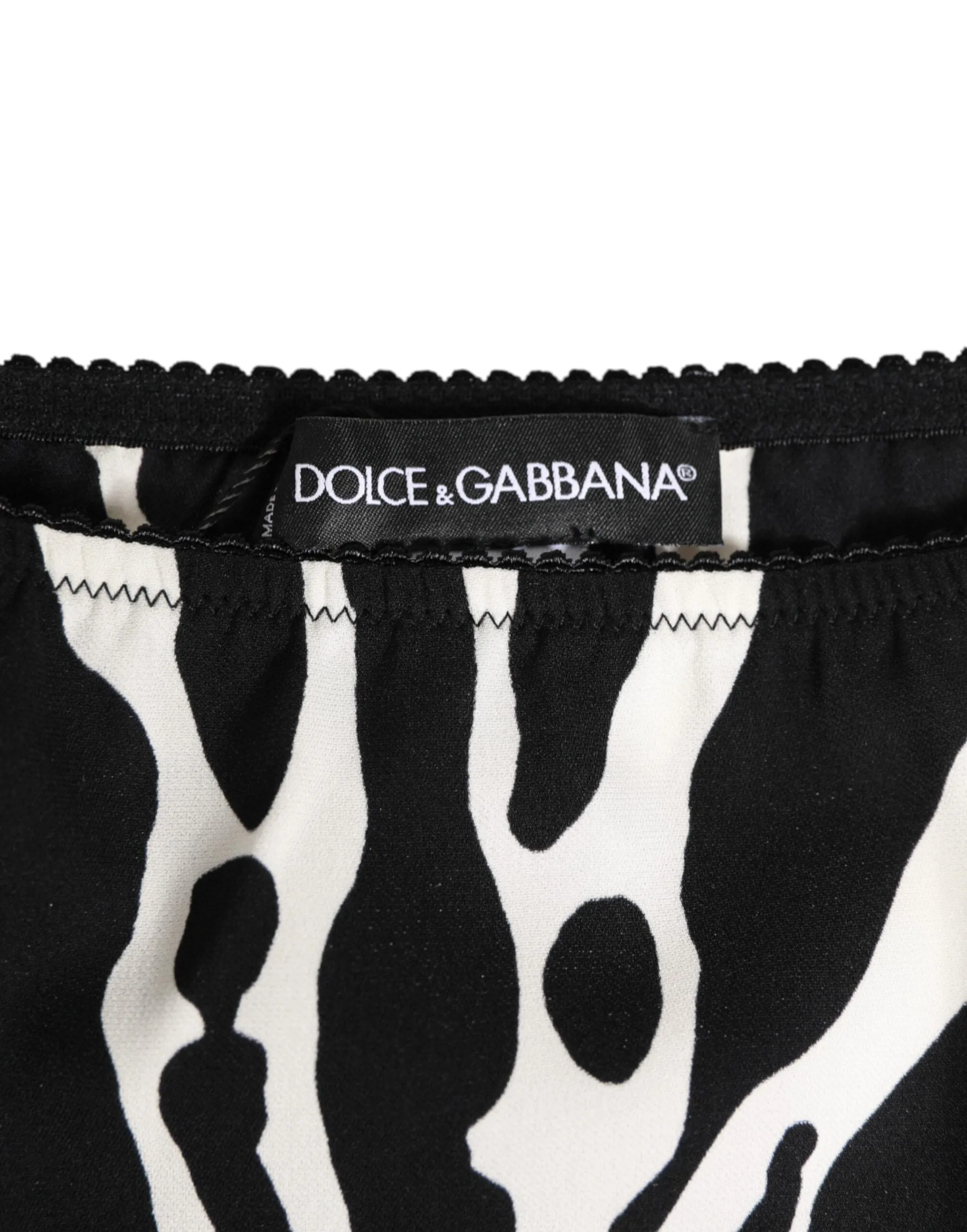 Dolce & Gabbana Black White Zebra Print Slip Briefs Underwear sold by Siebentaschen product image thumbnail 3