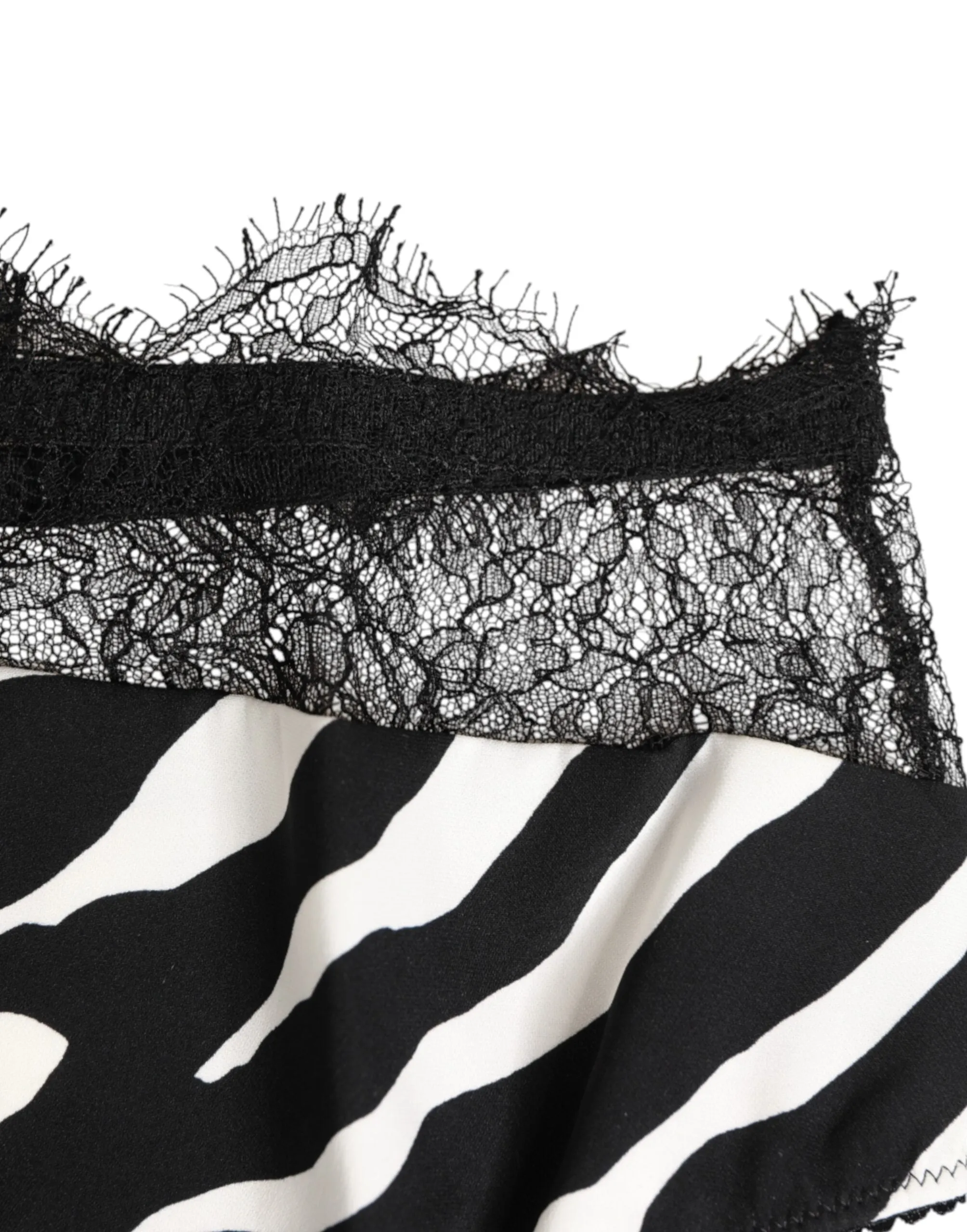 Dolce & Gabbana Black White Zebra Print Lace Trim High Underwear sold by Siebentaschen product image thumbnail 3