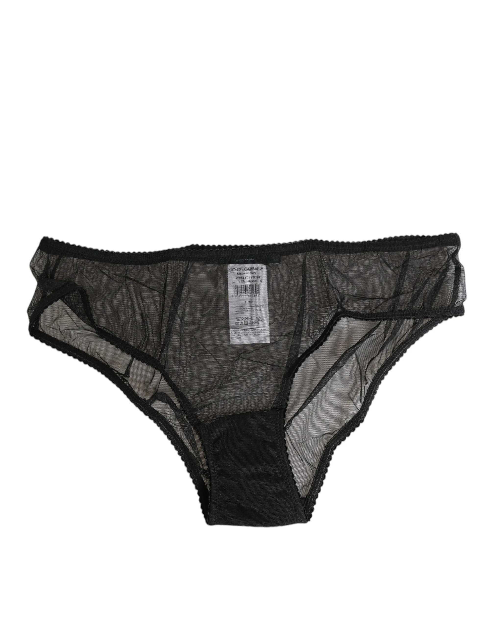 Dolce & Gabbana Black Sheer Mesh Lace Bikini Briefs Underwear sold by Siebentaschen product image thumbnail 2