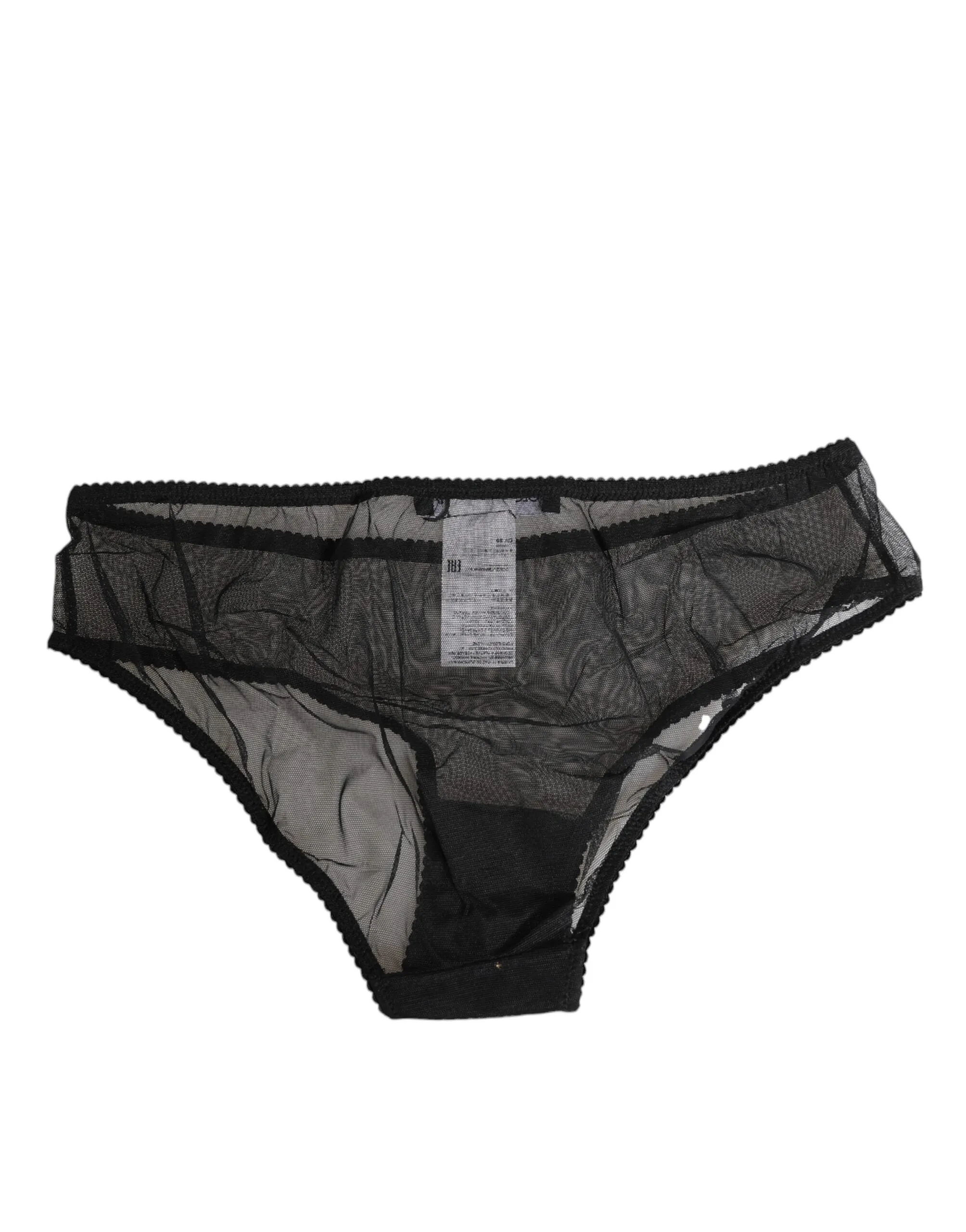 Dolce & Gabbana Black Sheer Mesh Lace Bikini Briefs Underwear sold by Siebentaschen product image thumbnail 4