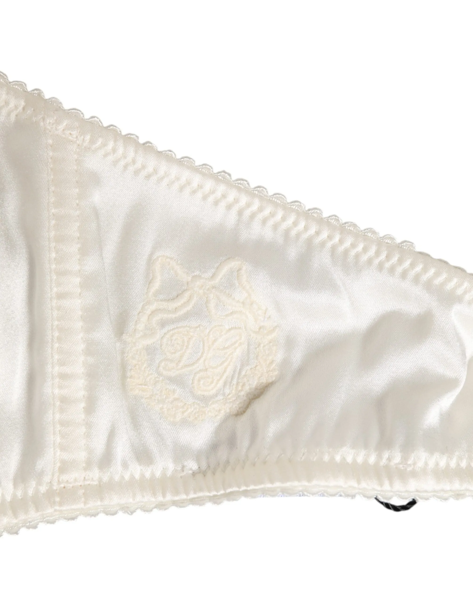Dolce & Gabbana White Silk Satin Balconnet Lingerie Bra Underwear sold by Siebentaschen product image thumbnail 3