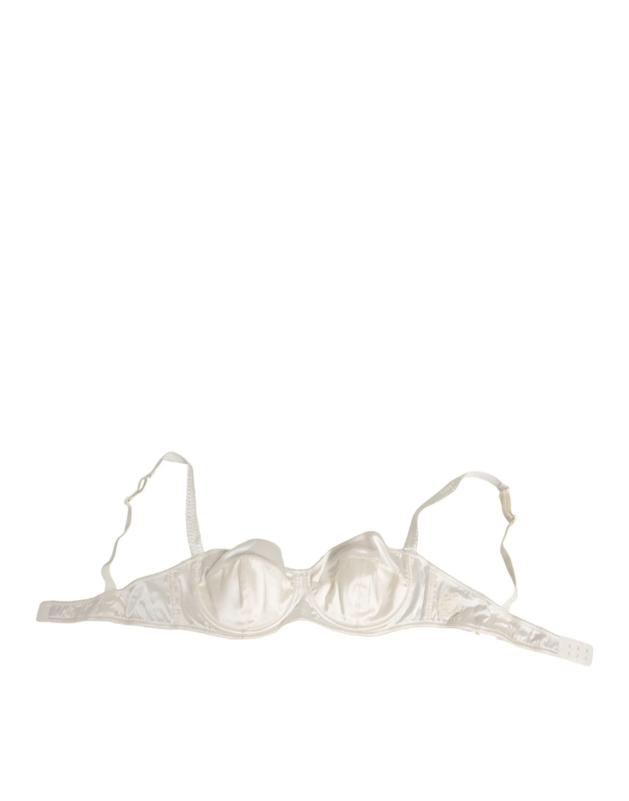 Dolce & Gabbana White Silk Satin Balconnet Lingerie Bra Underwear sold by Siebentaschen product image thumbnail 2