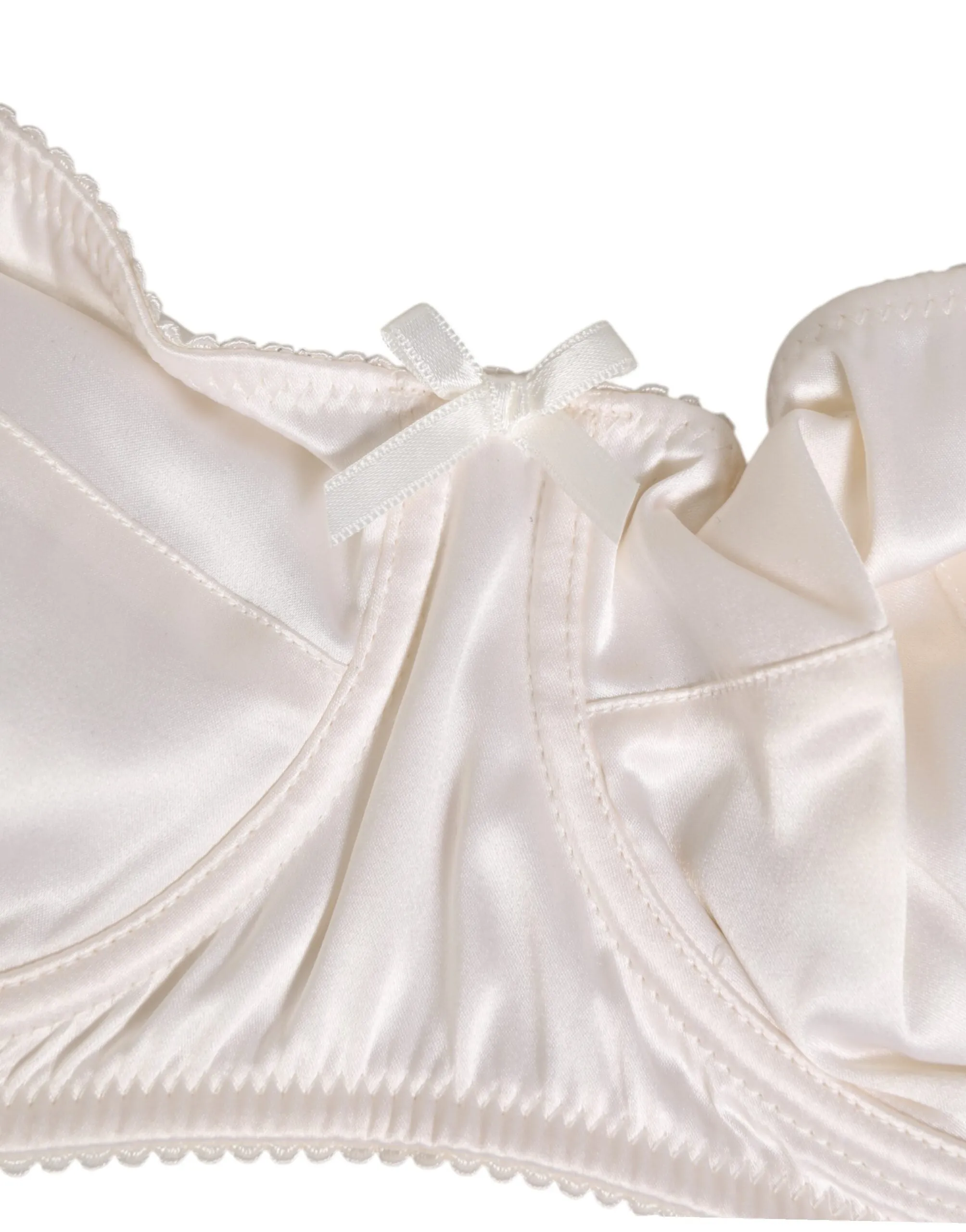 Dolce & Gabbana White Silk Satin Balconnet Lingerie Bra Underwear sold by Siebentaschen product image thumbnail 3