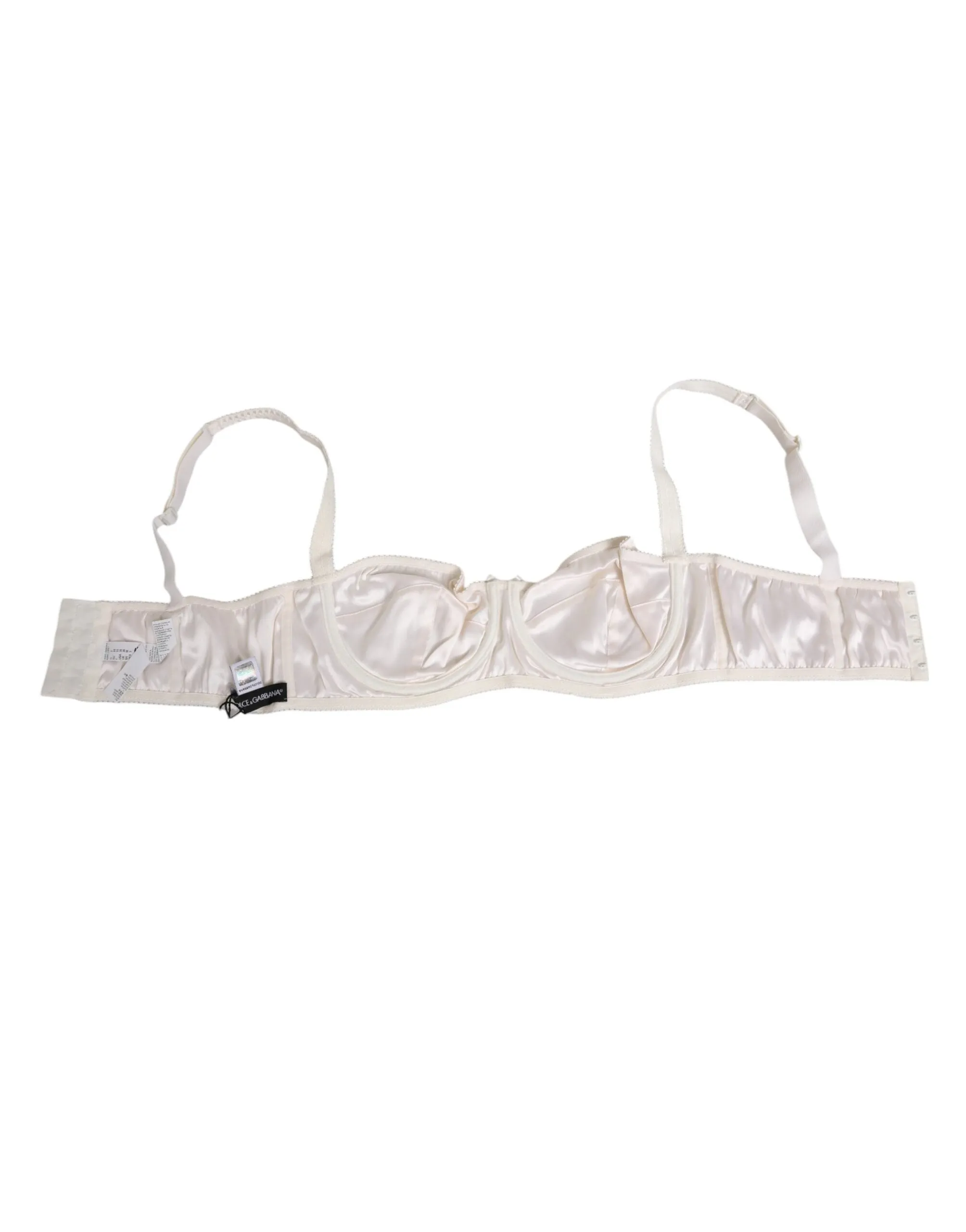 Dolce & Gabbana White Silk Satin Balconnet Lingerie Bra Underwear sold by Siebentaschen product image thumbnail 4