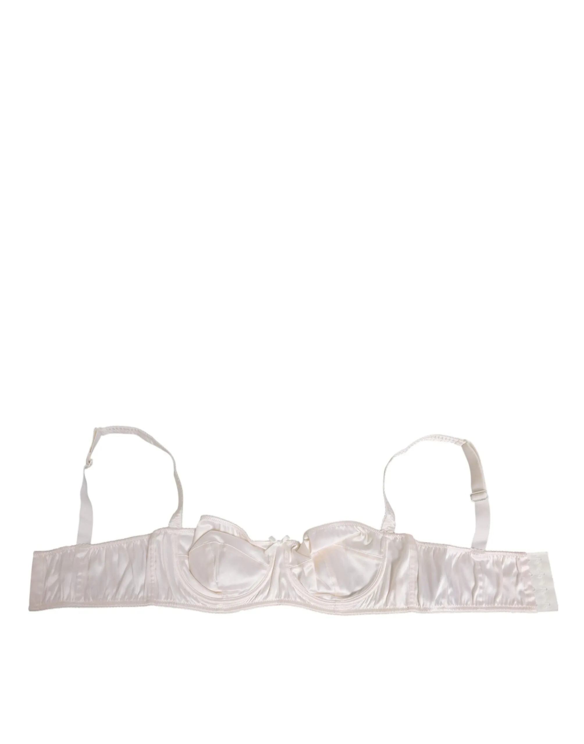 Dolce & Gabbana White Silk Satin Balconnet Lingerie Bra Underwear sold by Siebentaschen product image thumbnail 2