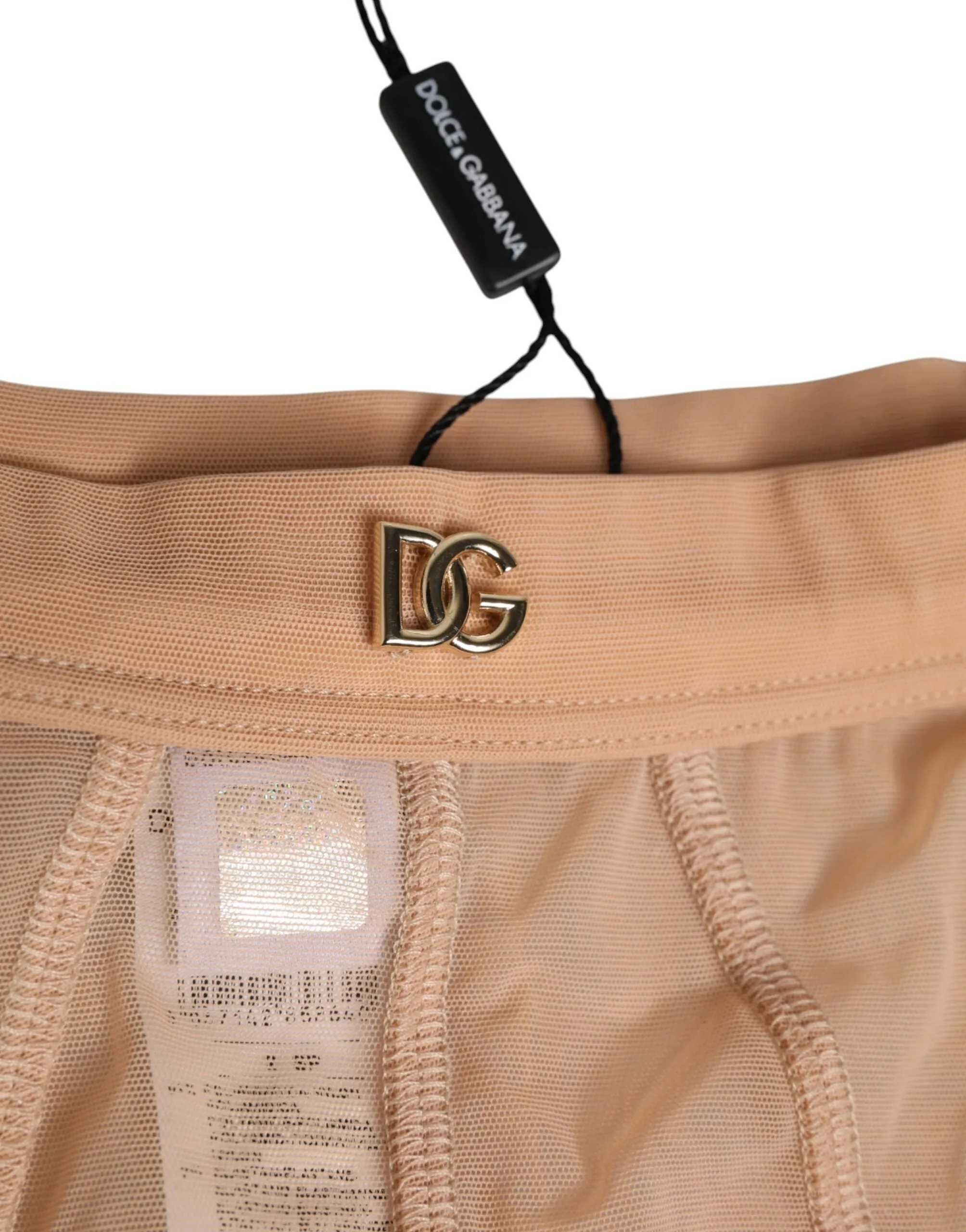 Dolce & Gabbana Beige Sheer Mesh High Waist Briefs Underwear sold by Siebentaschen product image thumbnail 3