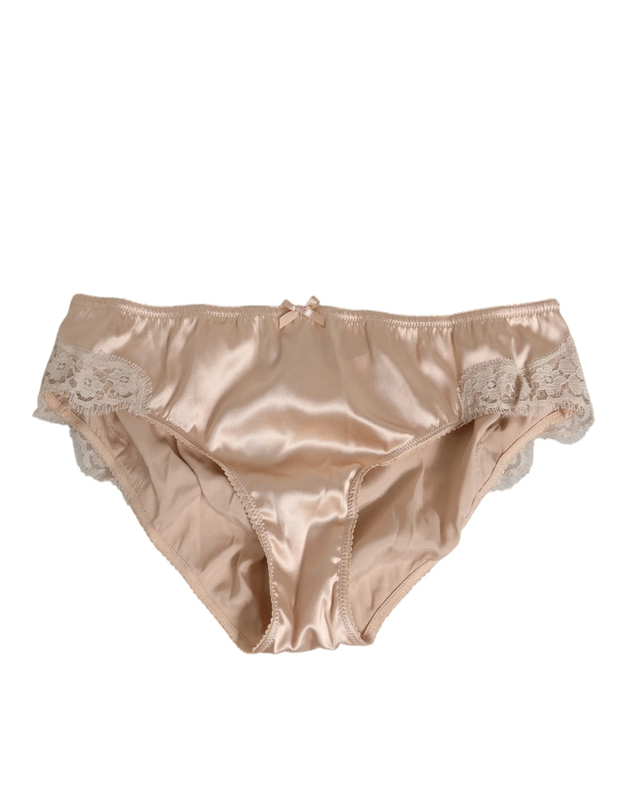 Dolce & Gabbana Rosy Beige Silk Satin Lace Trim Panty Underwear sold by Siebentaschen product image thumbnail 2