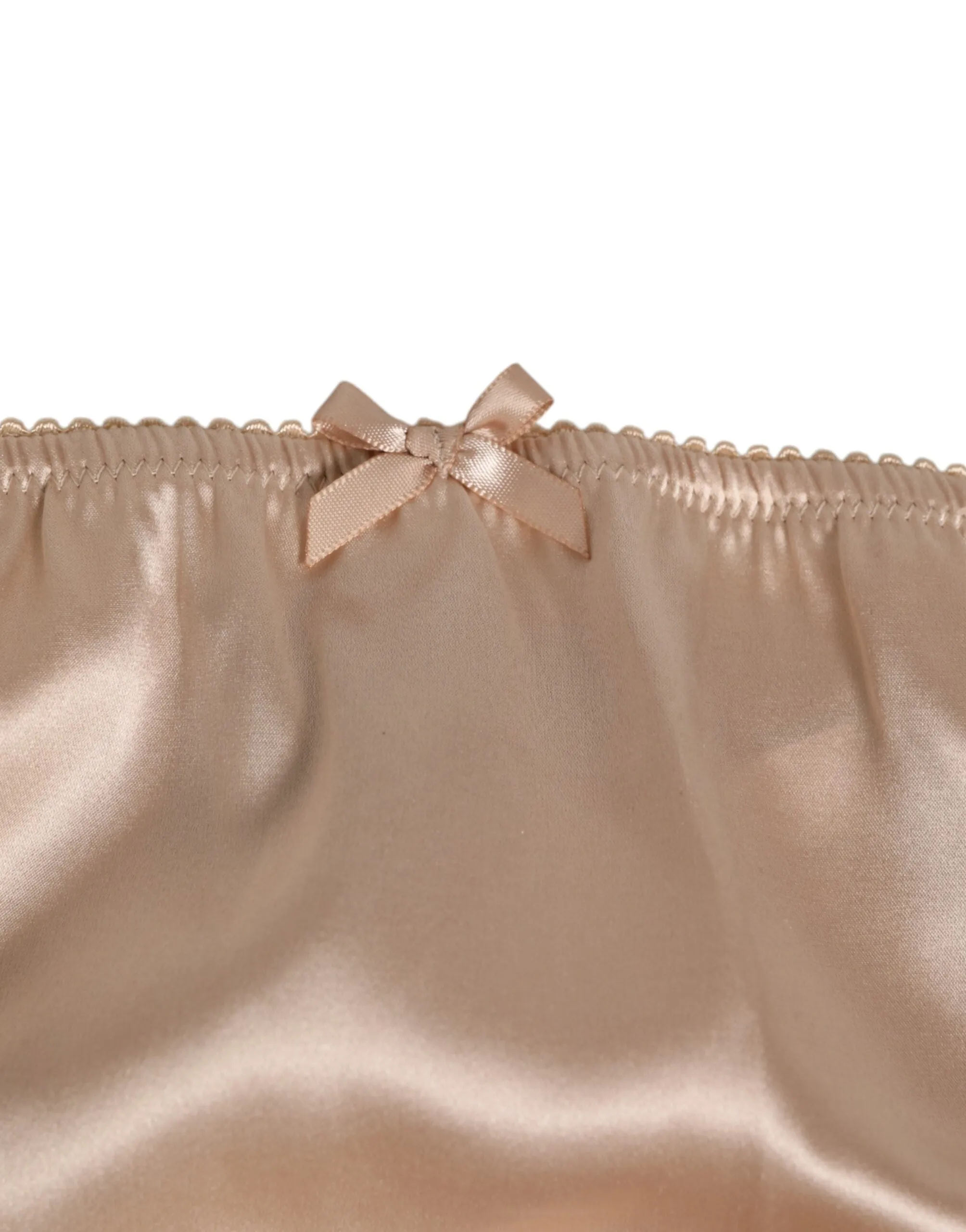 Dolce & Gabbana Rosy Beige Silk Satin Lace Trim Panty Underwear sold by Siebentaschen product image thumbnail 3