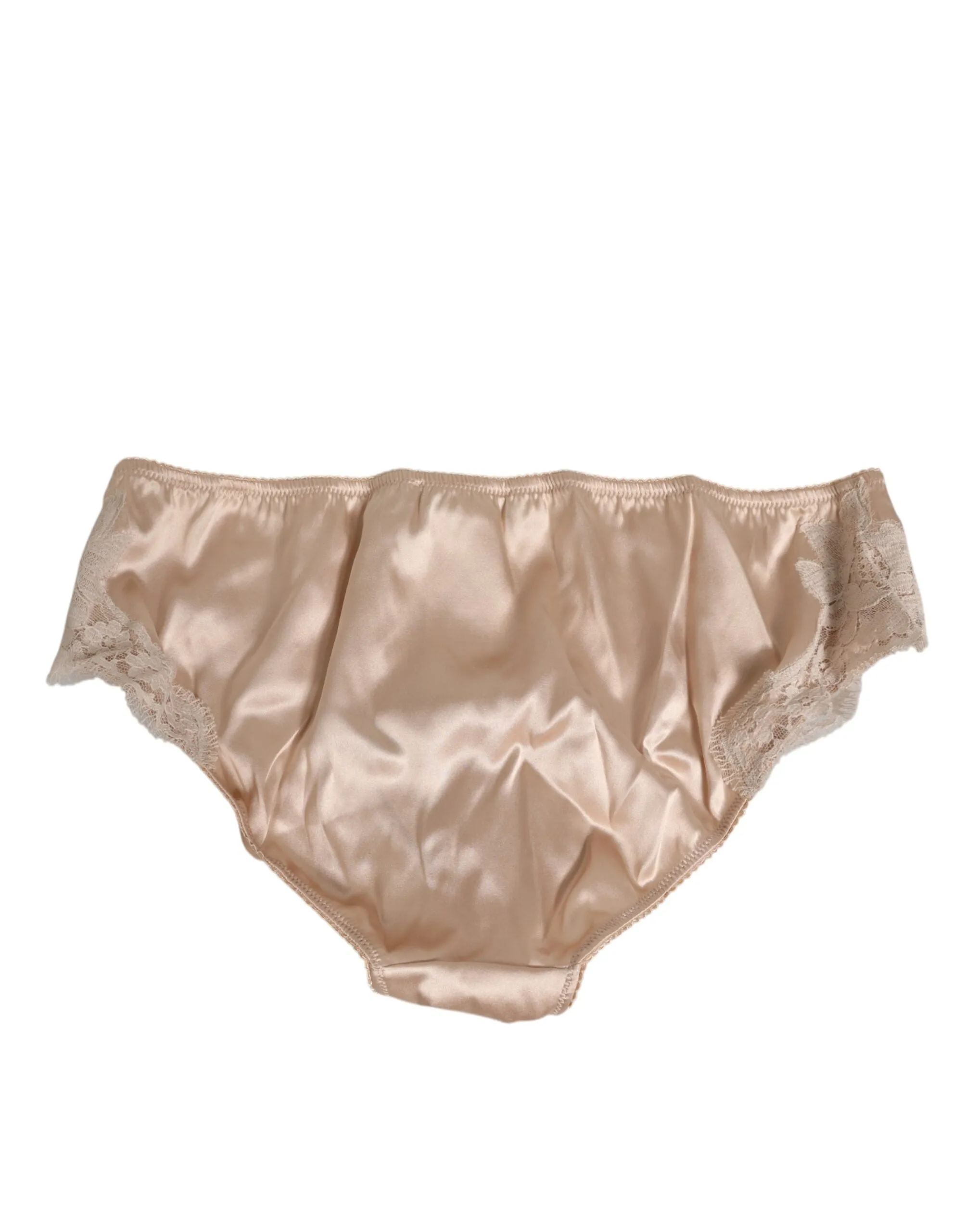Dolce & Gabbana Rosy Beige Silk Satin Lace Trim Panty Underwear sold by Siebentaschen product image thumbnail 4