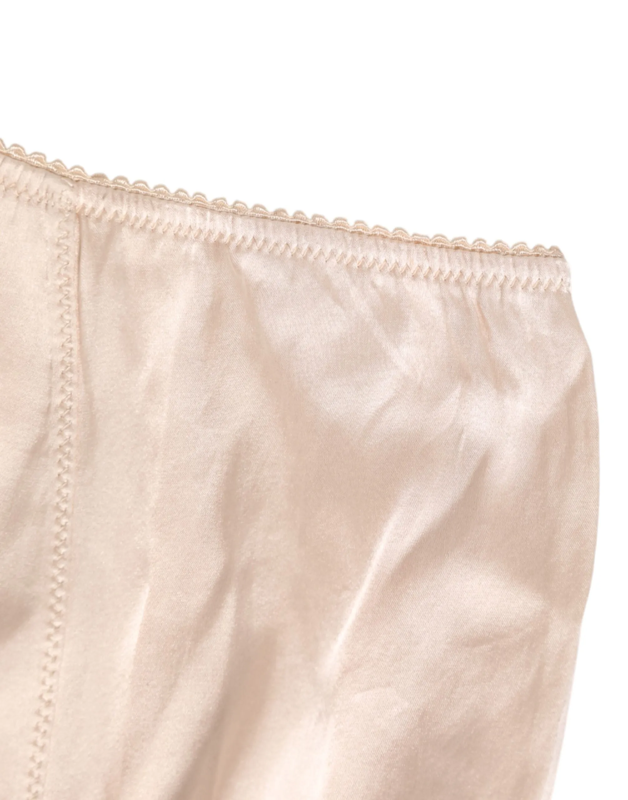 Dolce & Gabbana Beige Rosato Silk Satin High Waist Underwear sold by Siebentaschen product image thumbnail 3