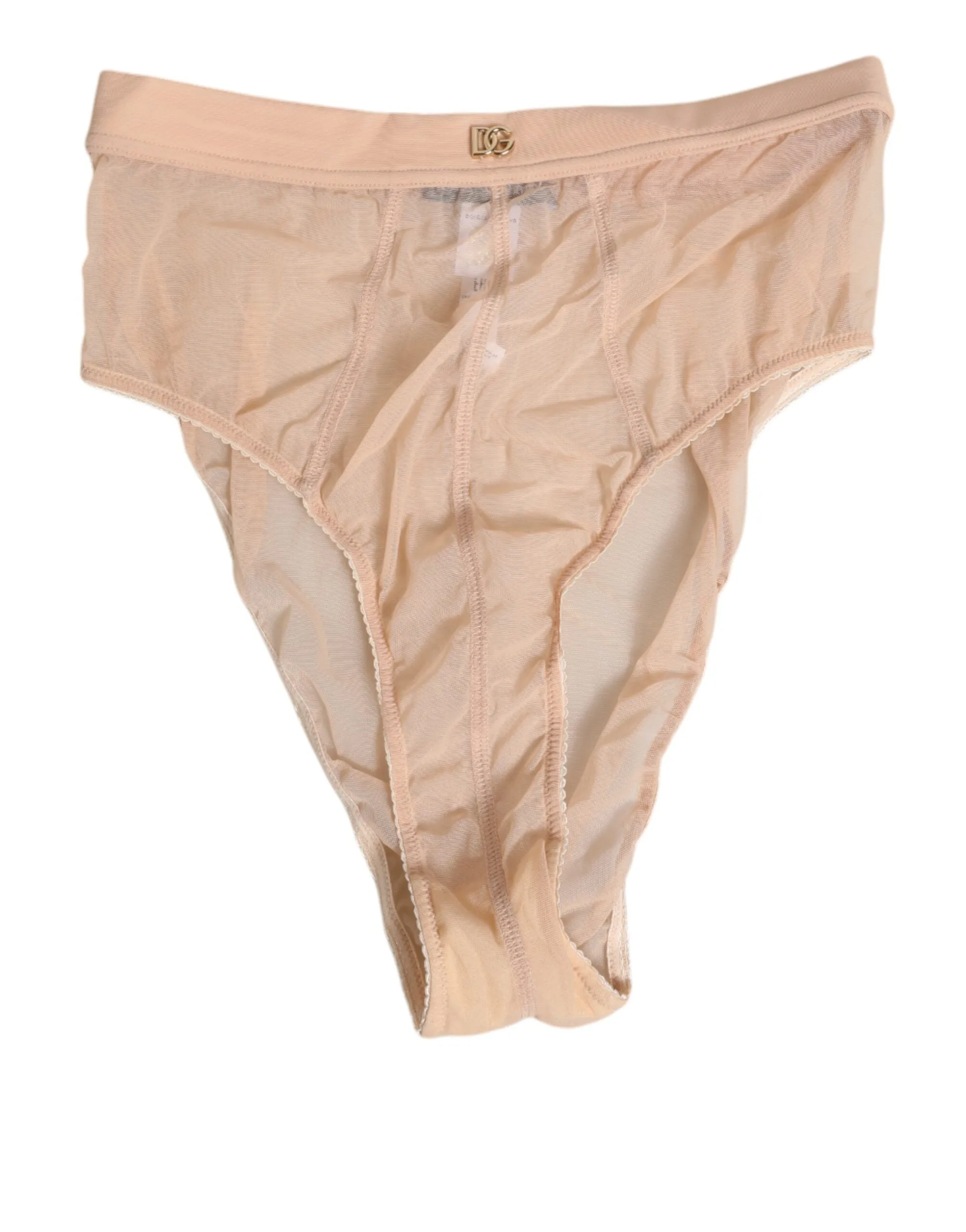 Dolce & Gabbana Beige Sheer Mesh High Waist Panty Underwear sold by Siebentaschen product image thumbnail 2