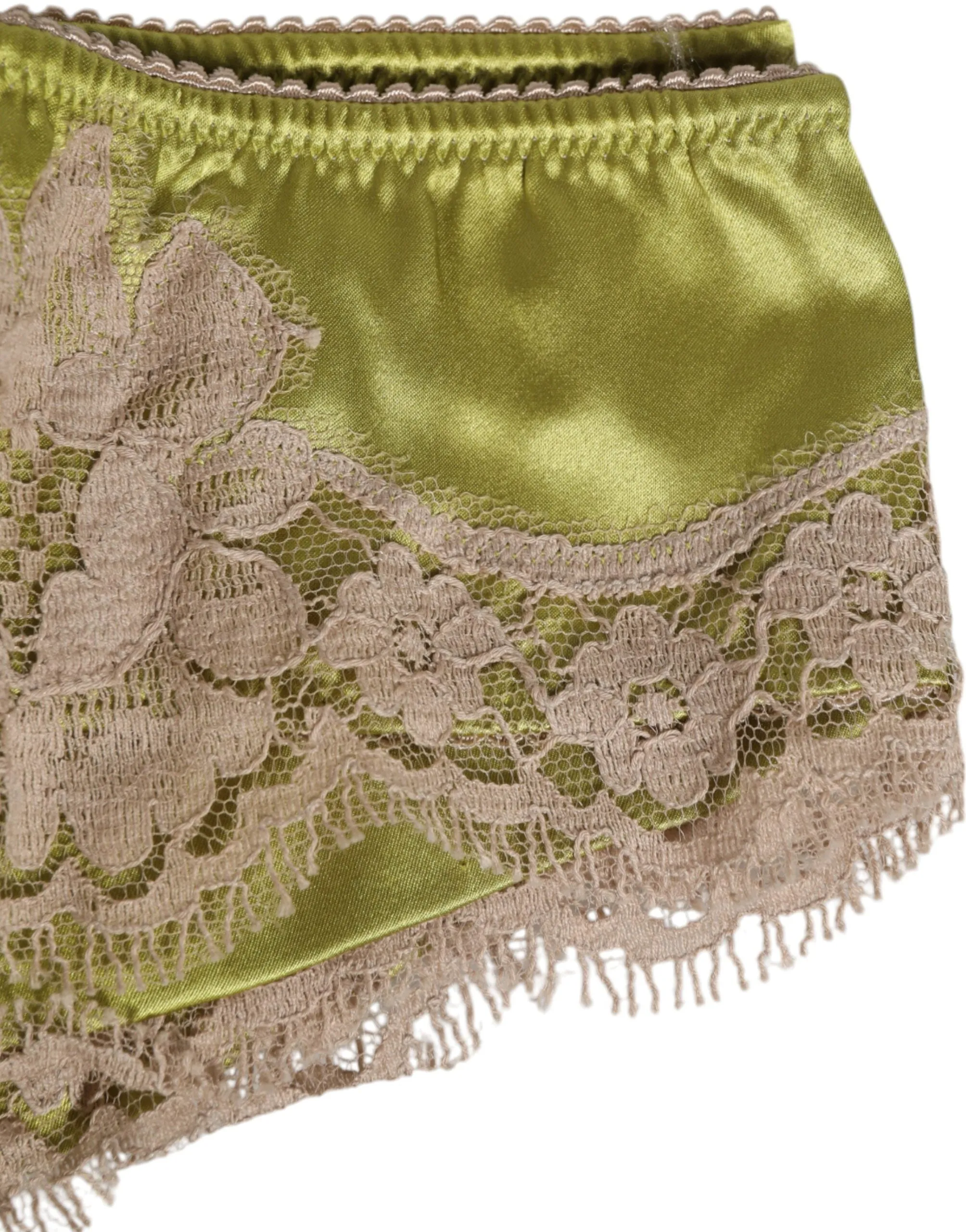 Dolce & Gabbana Green Silk Satin Lace Trim New Slip Underwear sold by Siebentaschen product image thumbnail 5