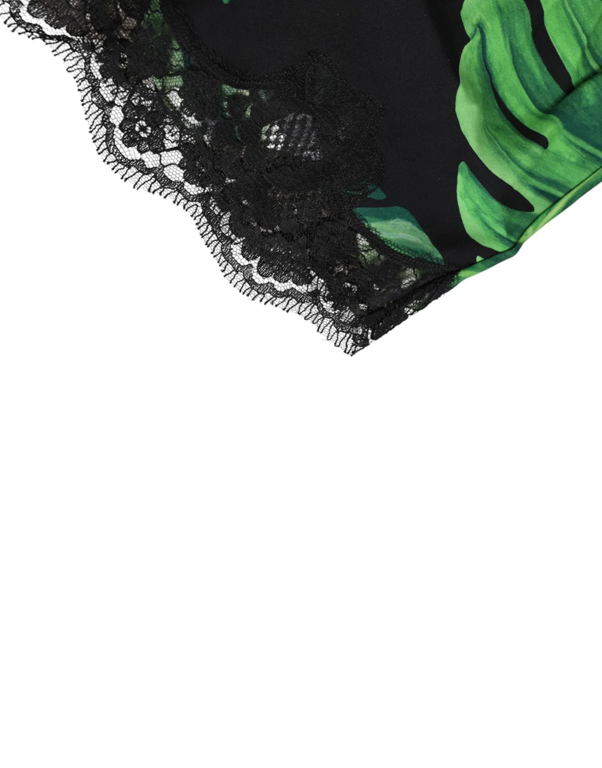 Dolce & Gabbana Black Green Tropical Print Lace Underwear sold by Siebentaschen product image thumbnail 4
