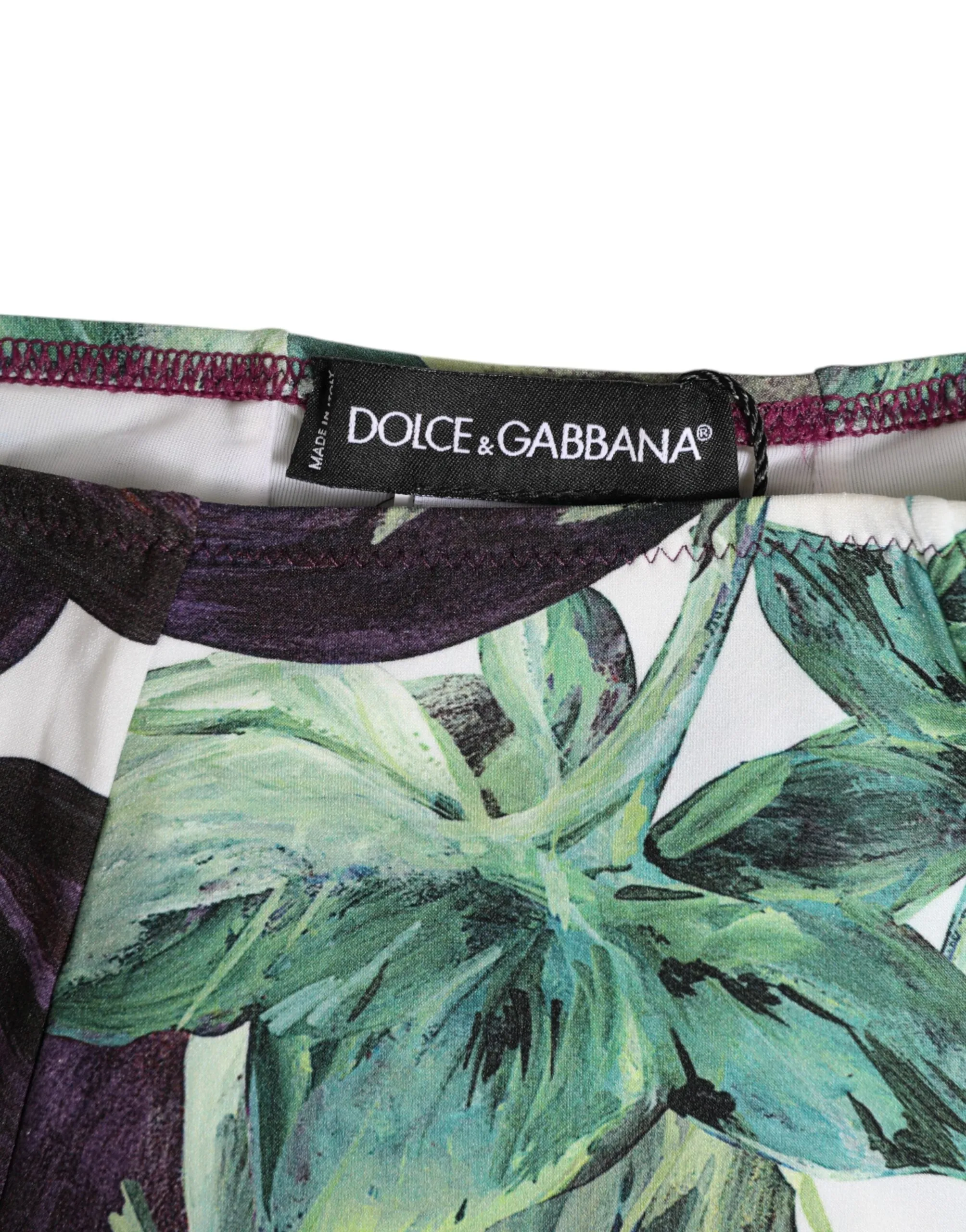 Dolce & Gabbana Eggplant Print High-Waist Briefs Underwear sold by Siebentaschen product image thumbnail 3